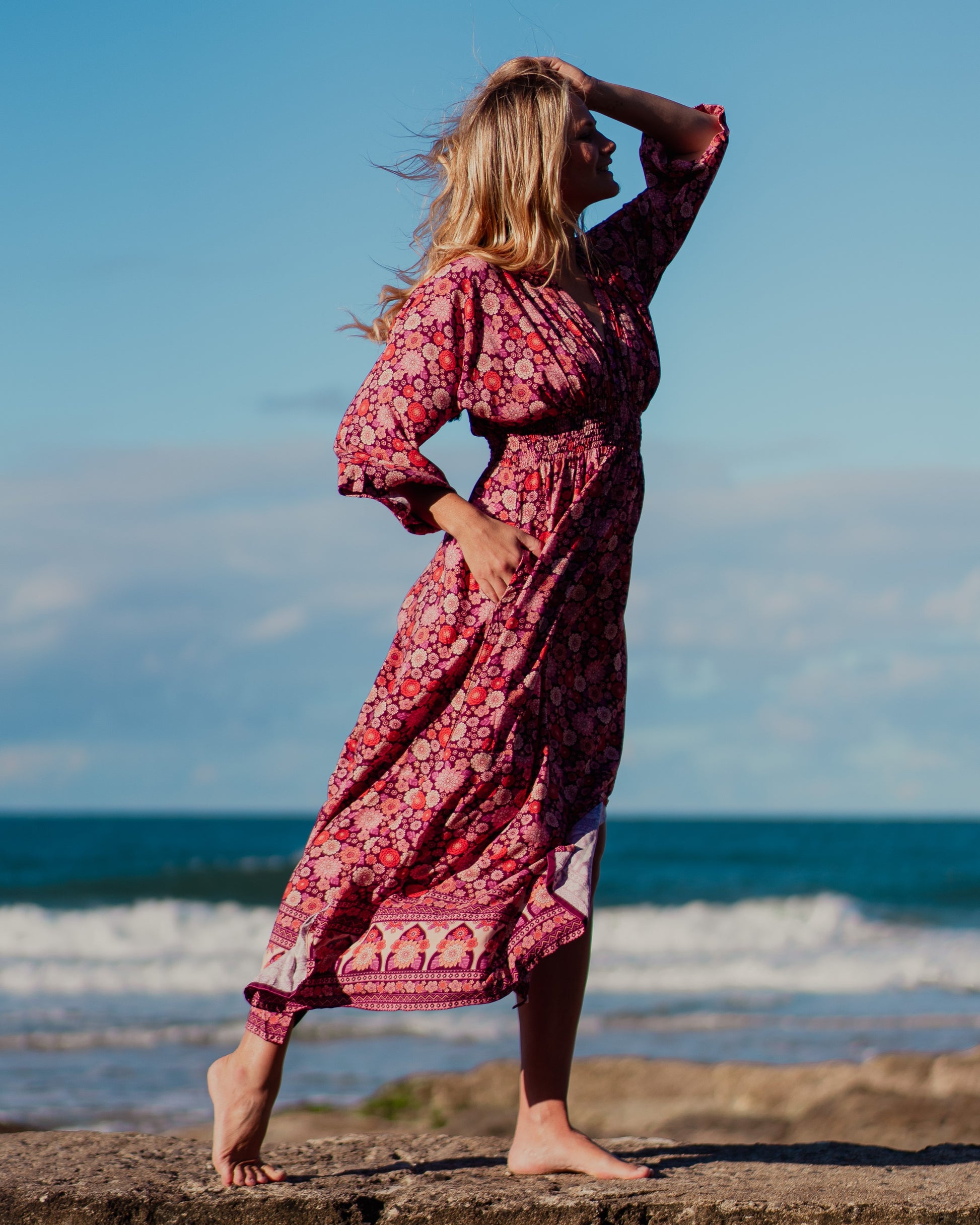 ARIEL MAXI DRESS MALBEC Moon Child Fremantle ARIEL MAXI DRESS MALBEC Moon Child Fremantle