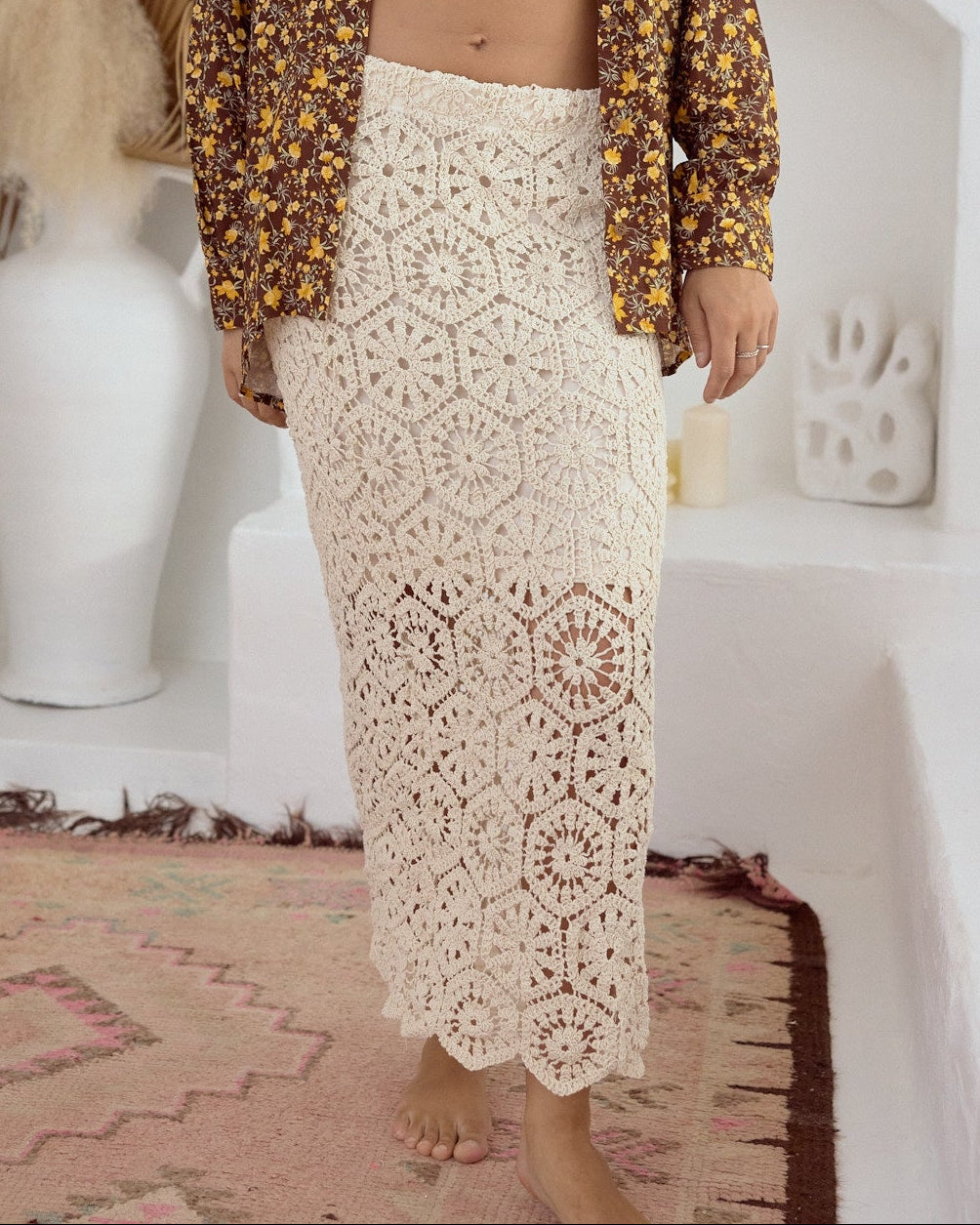 EVE MAXI SKIRT VINTAGE CREAM
