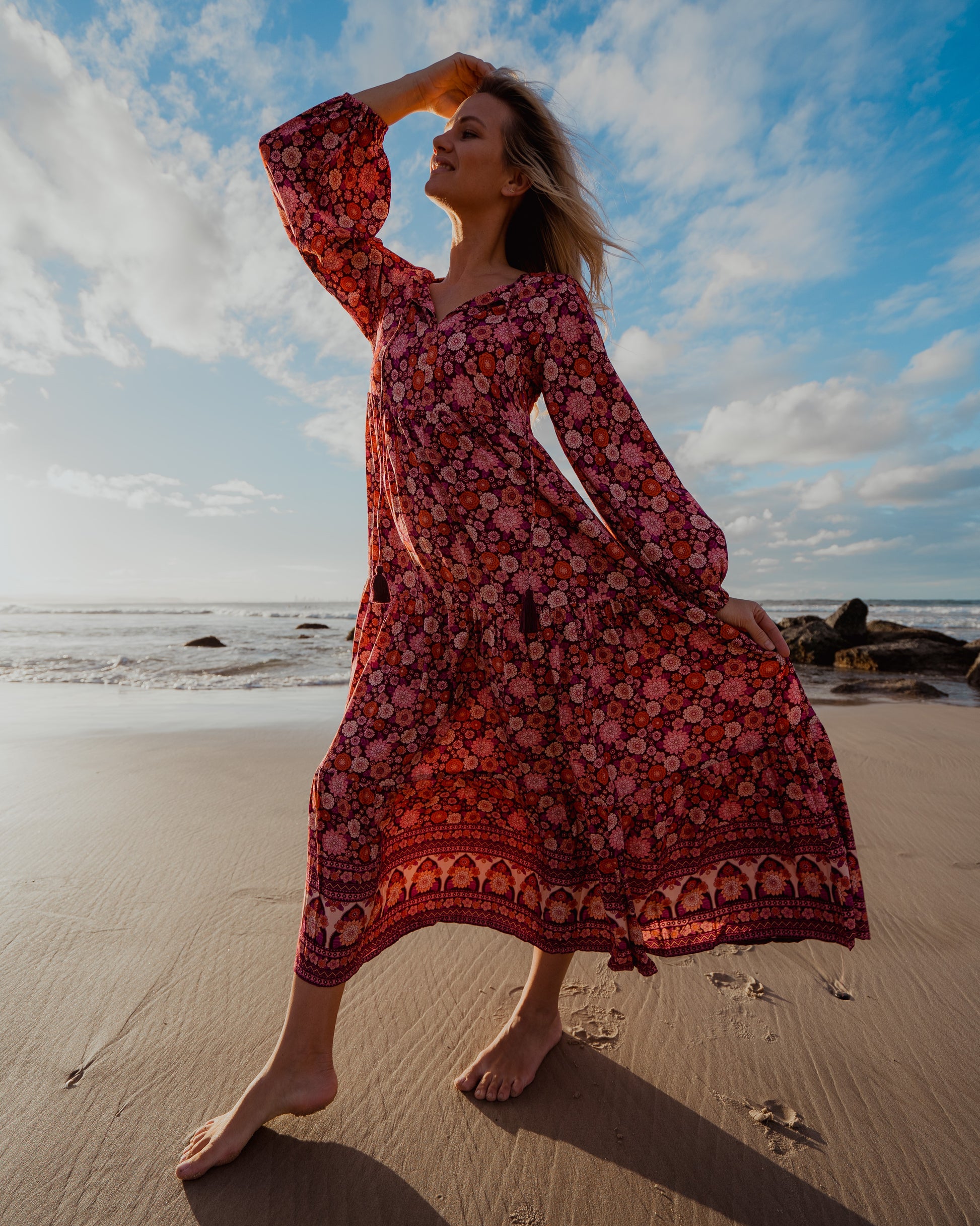 ARABELLA MAXI DRESS MALBEC