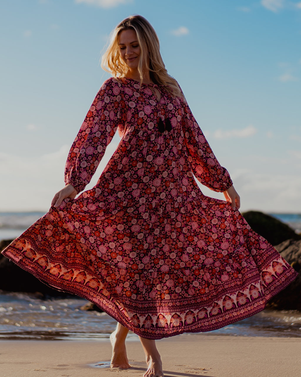 ARABELLA MAXI DRESS MALBEC