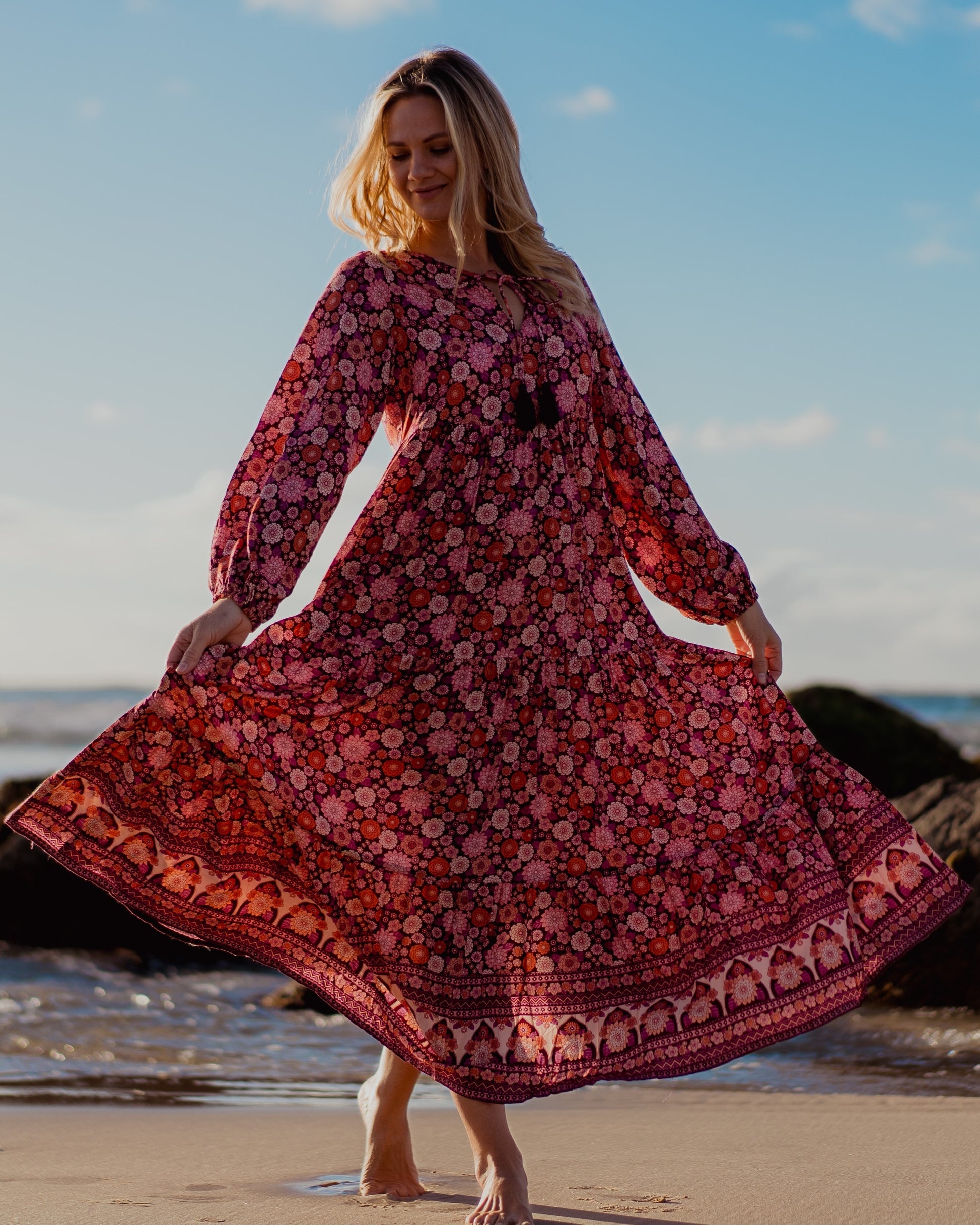 ARABELLA MAXI DRESS MALBEC