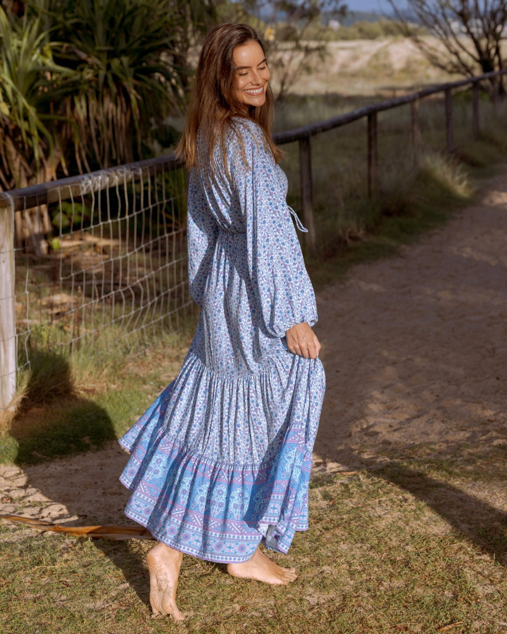 DIXIE MAXI DRESS AZURE