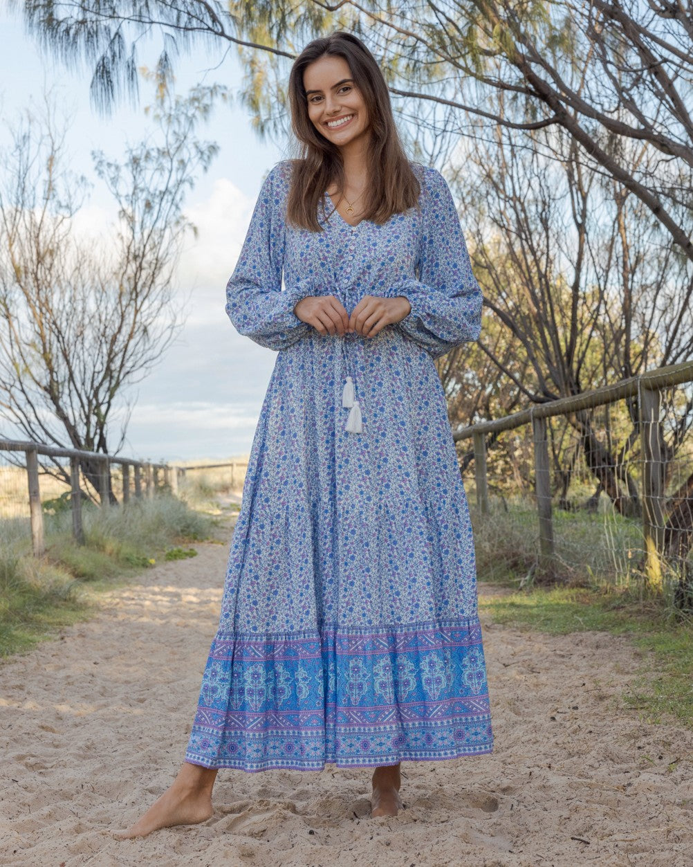 DIXIE MAXI DRESS AZURE