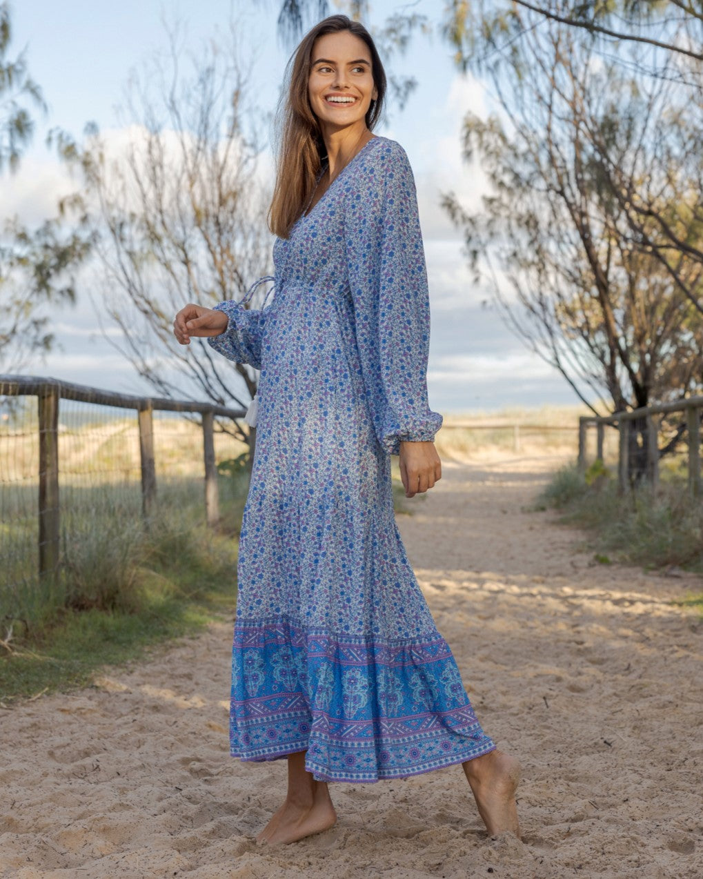 DIXIE MAXI DRESS AZURE