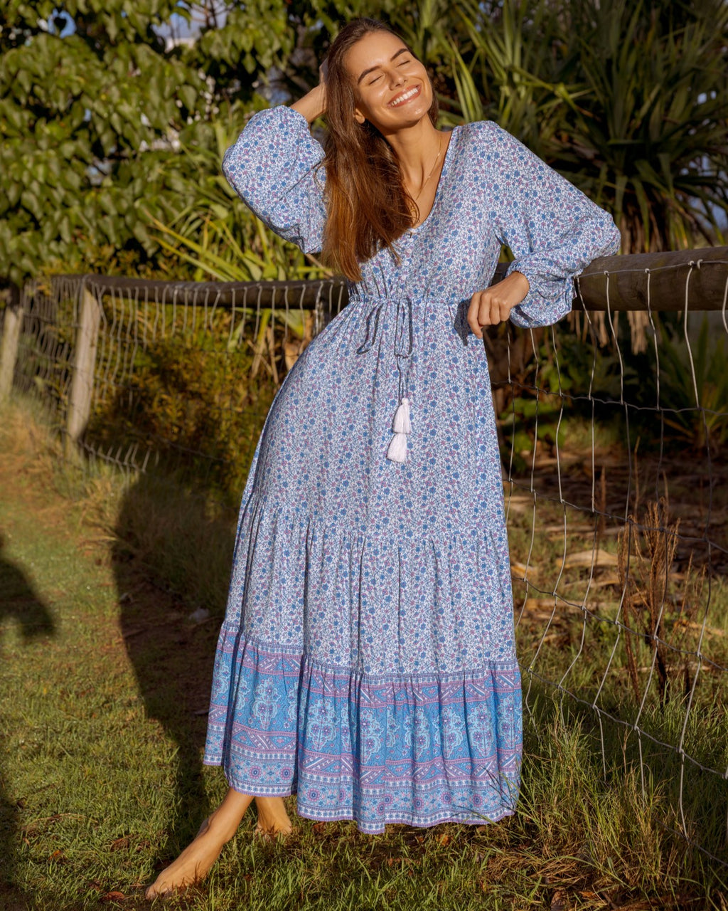 DIXIE MAXI DRESS AZURE