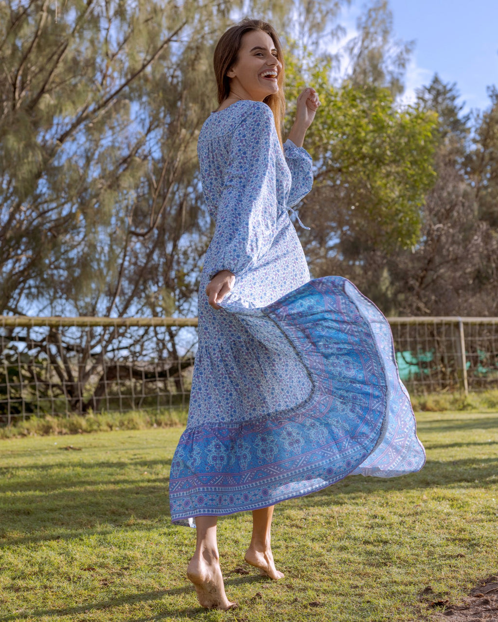 DIXIE MAXI DRESS AZURE