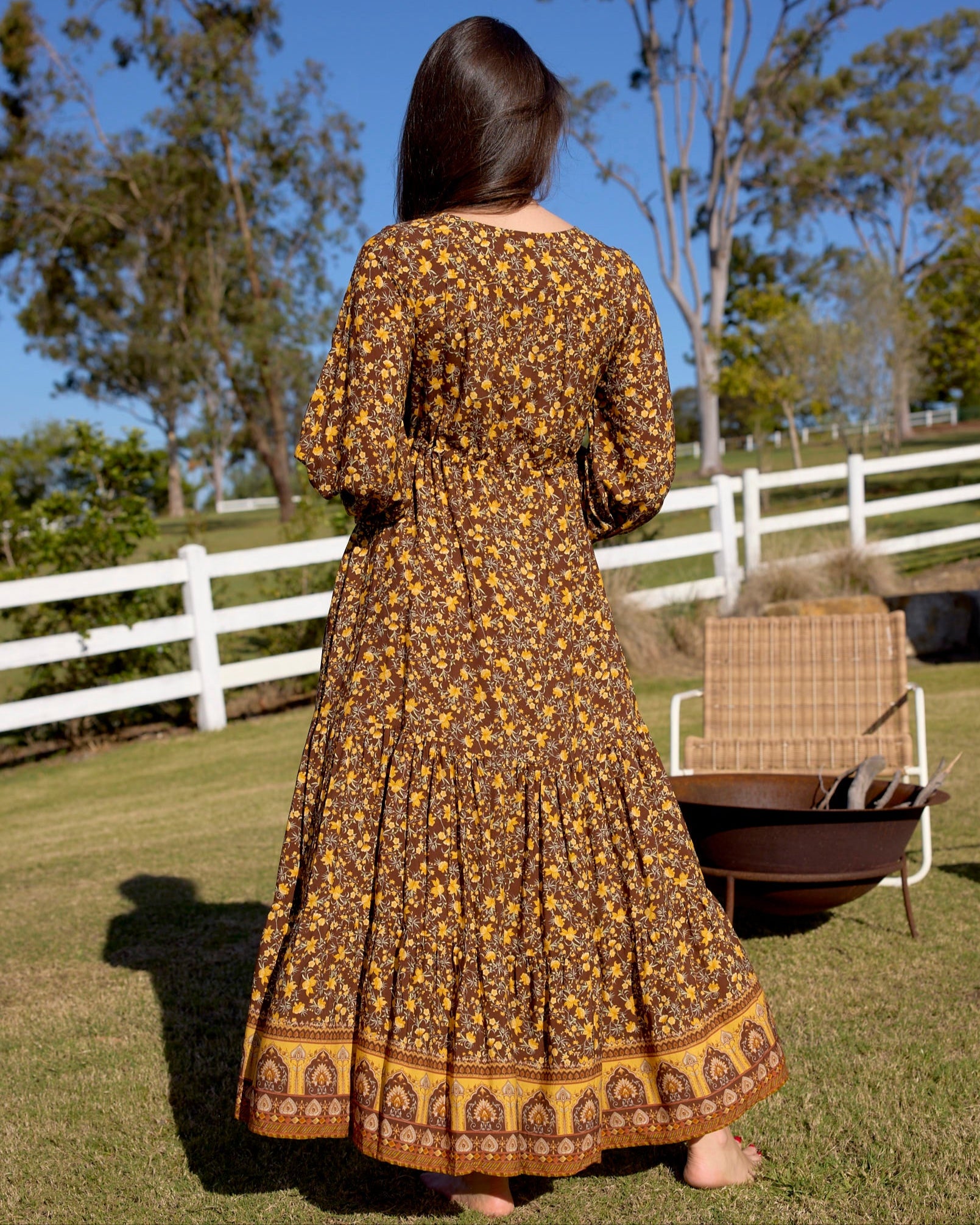 DIXIE MAXI DRESS MARMALADE SKIES