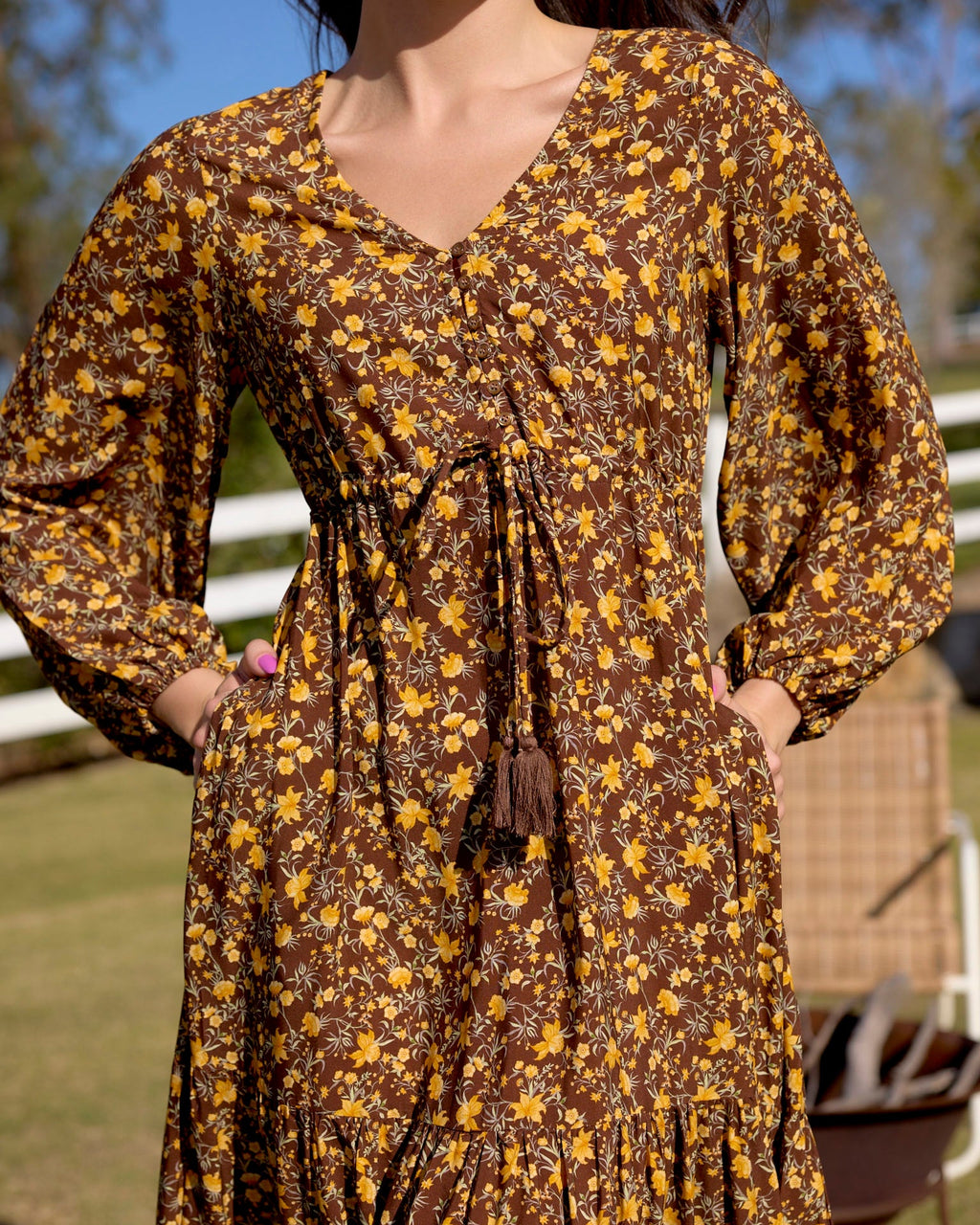 DIXIE MAXI DRESS MARMALADE SKIES