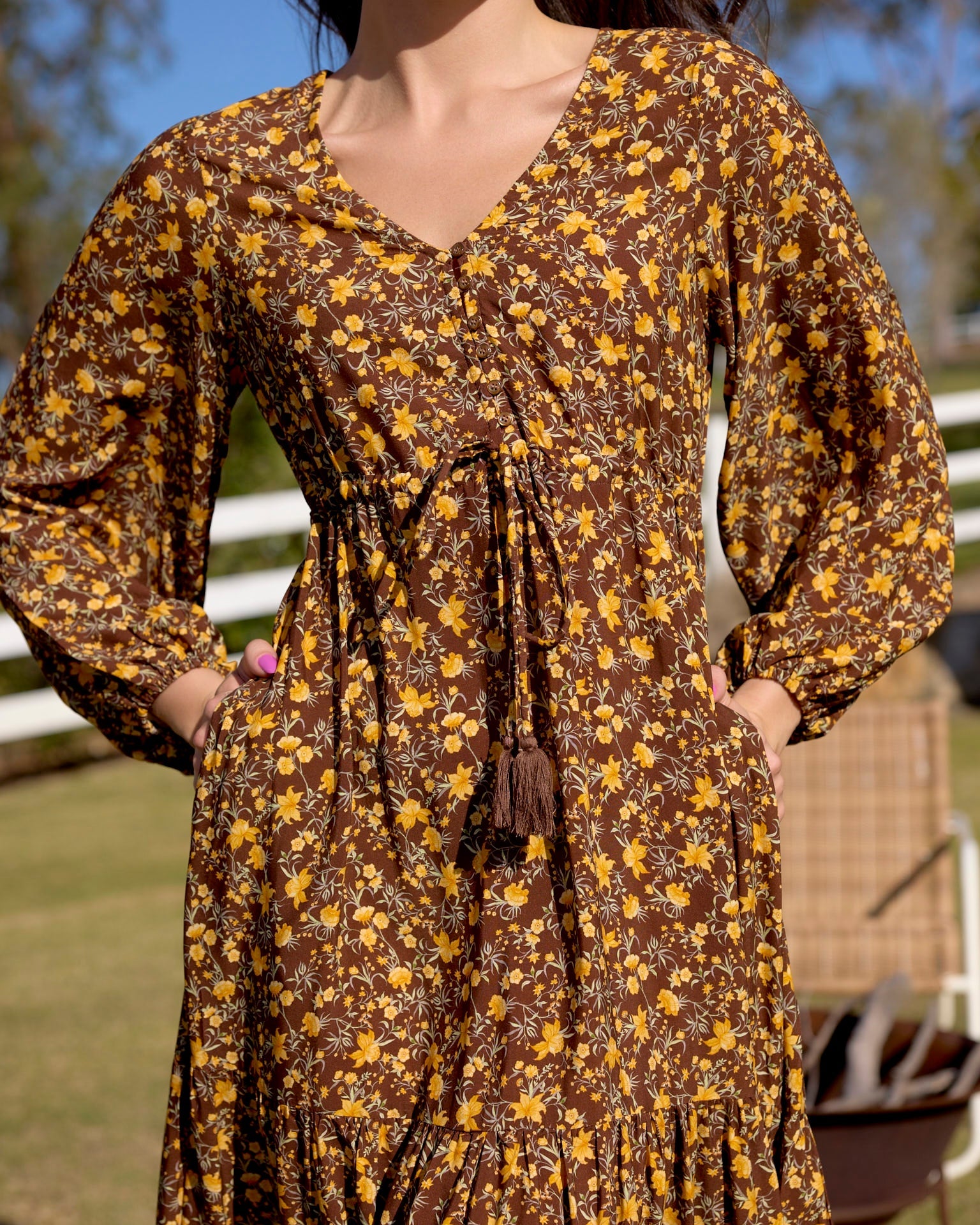 DIXIE MAXI DRESS MARMALADE SKIES