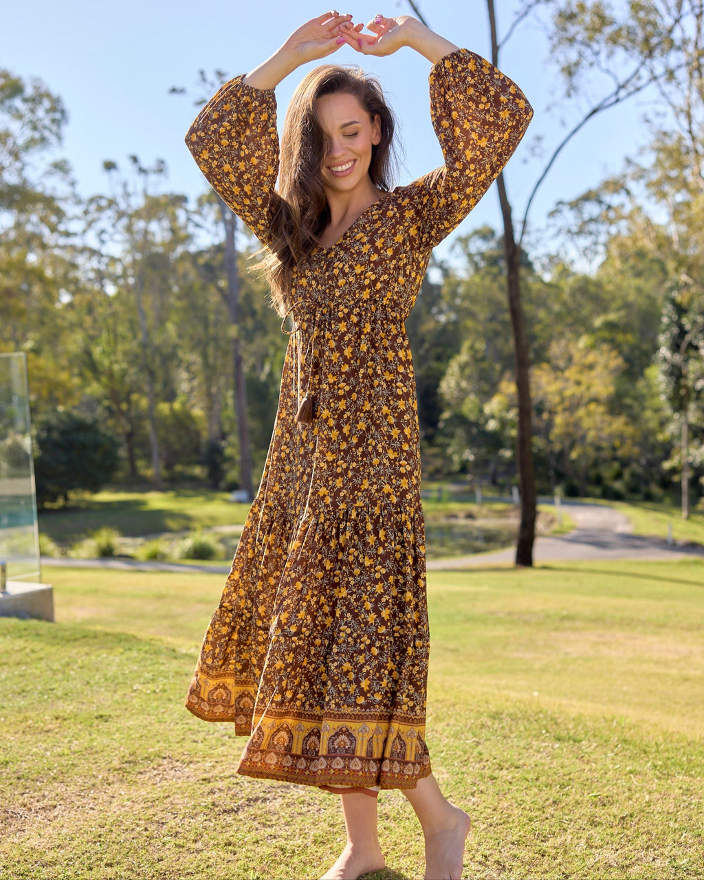 DIXIE MAXI DRESS MARMALADE SKIES