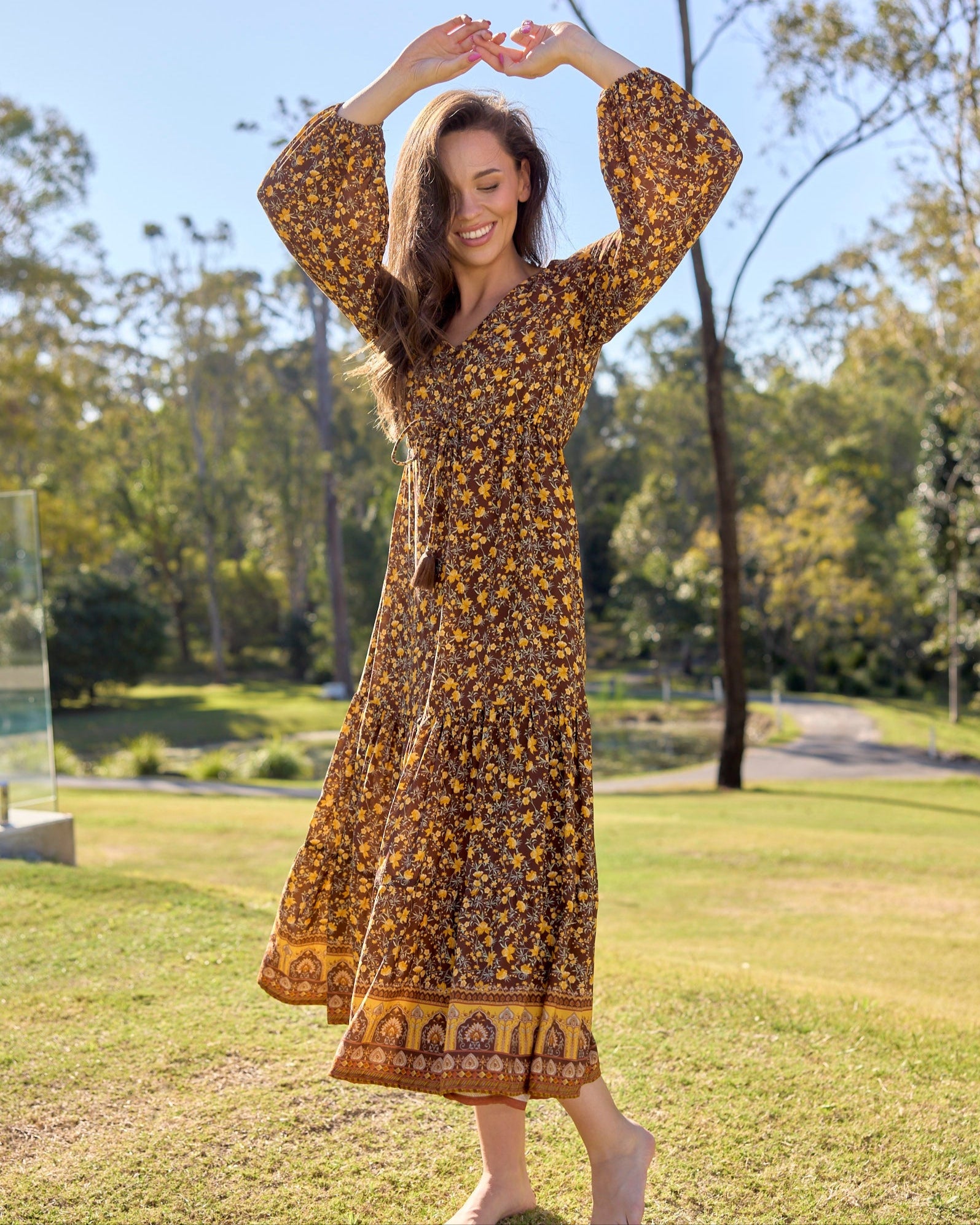 DIXIE MAXI DRESS MARMALADE SKIES