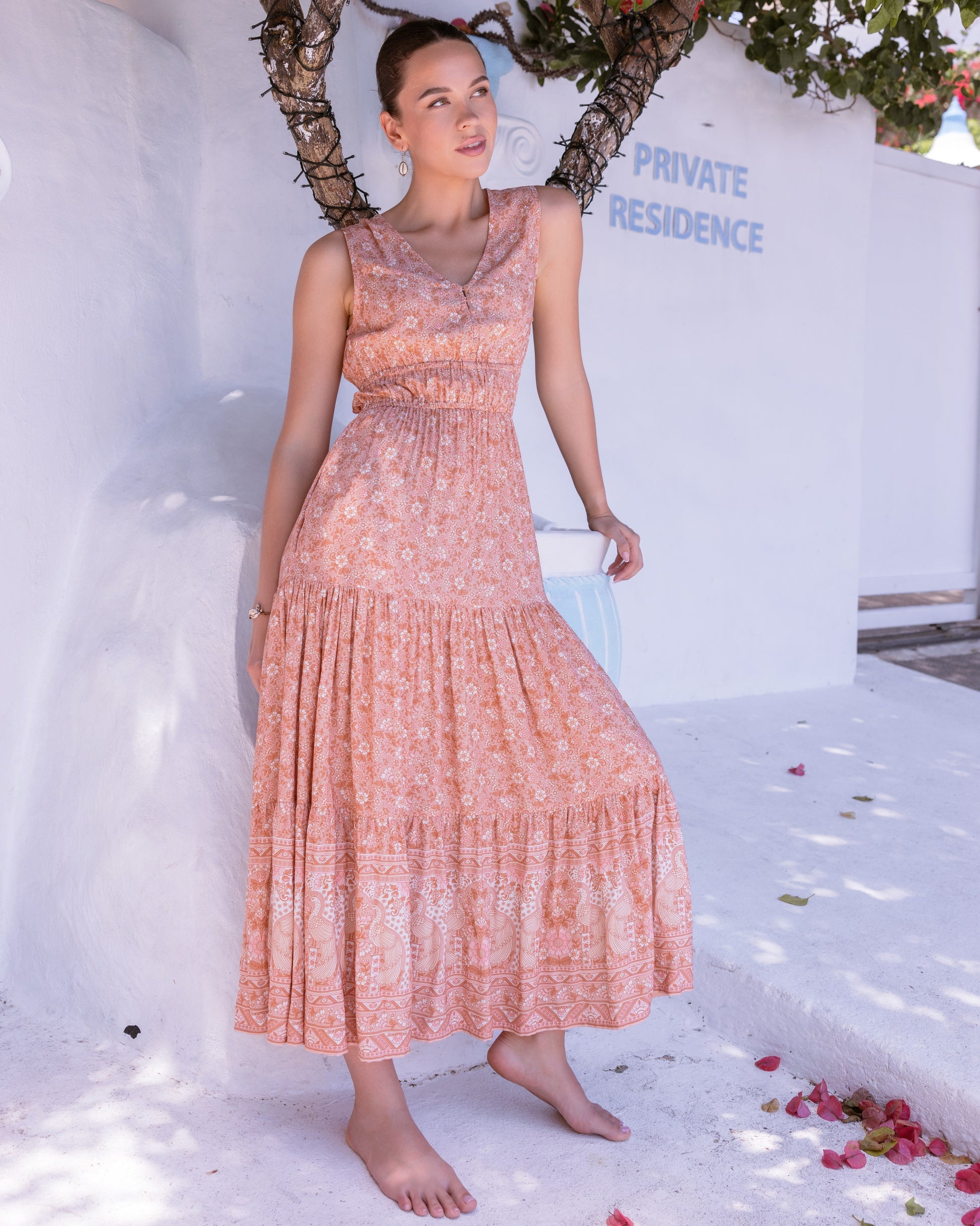 COVE MAXI DRESS VINTAGE WHISPER