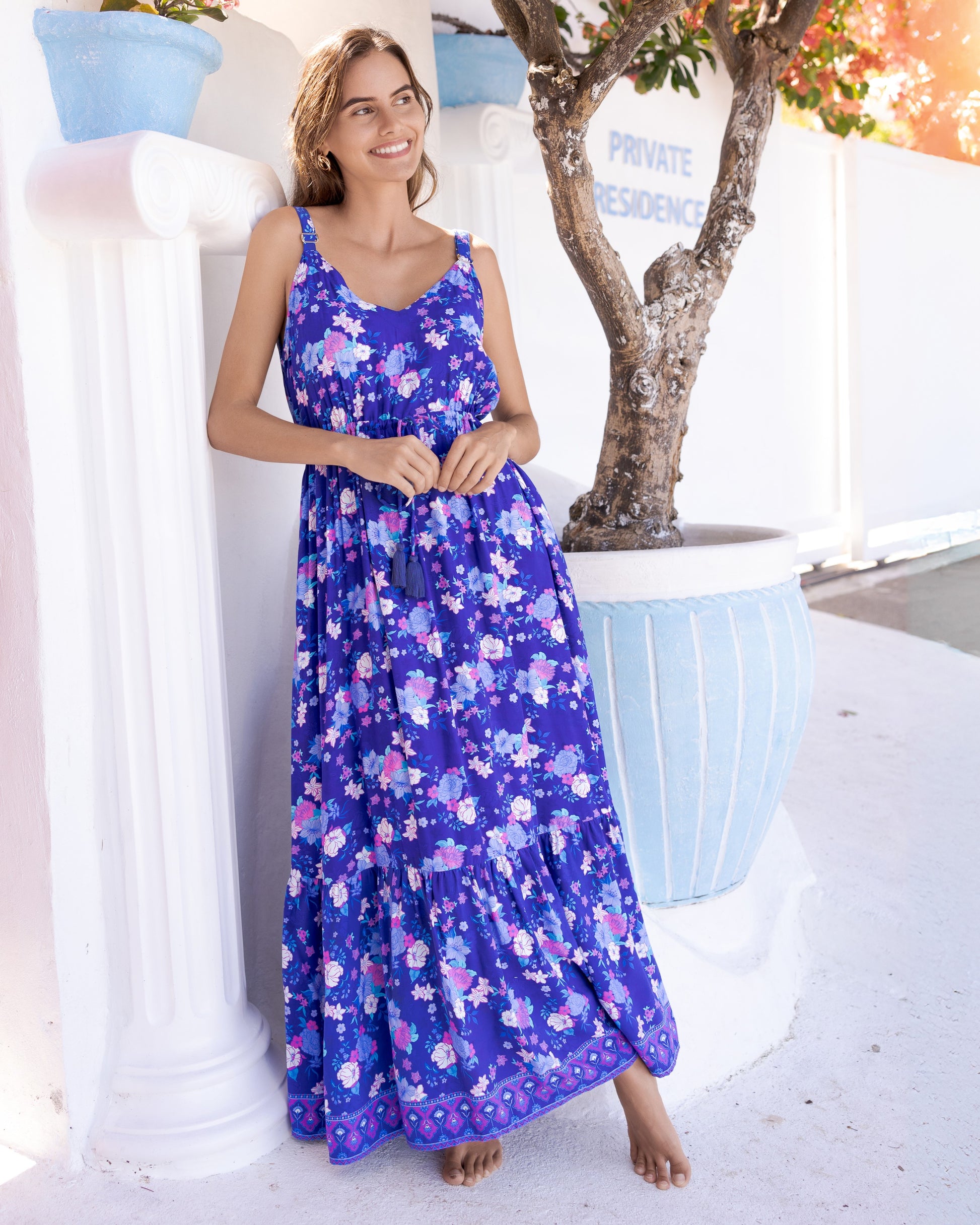 NADIA MAXI DRESS INDIGO BLOOM