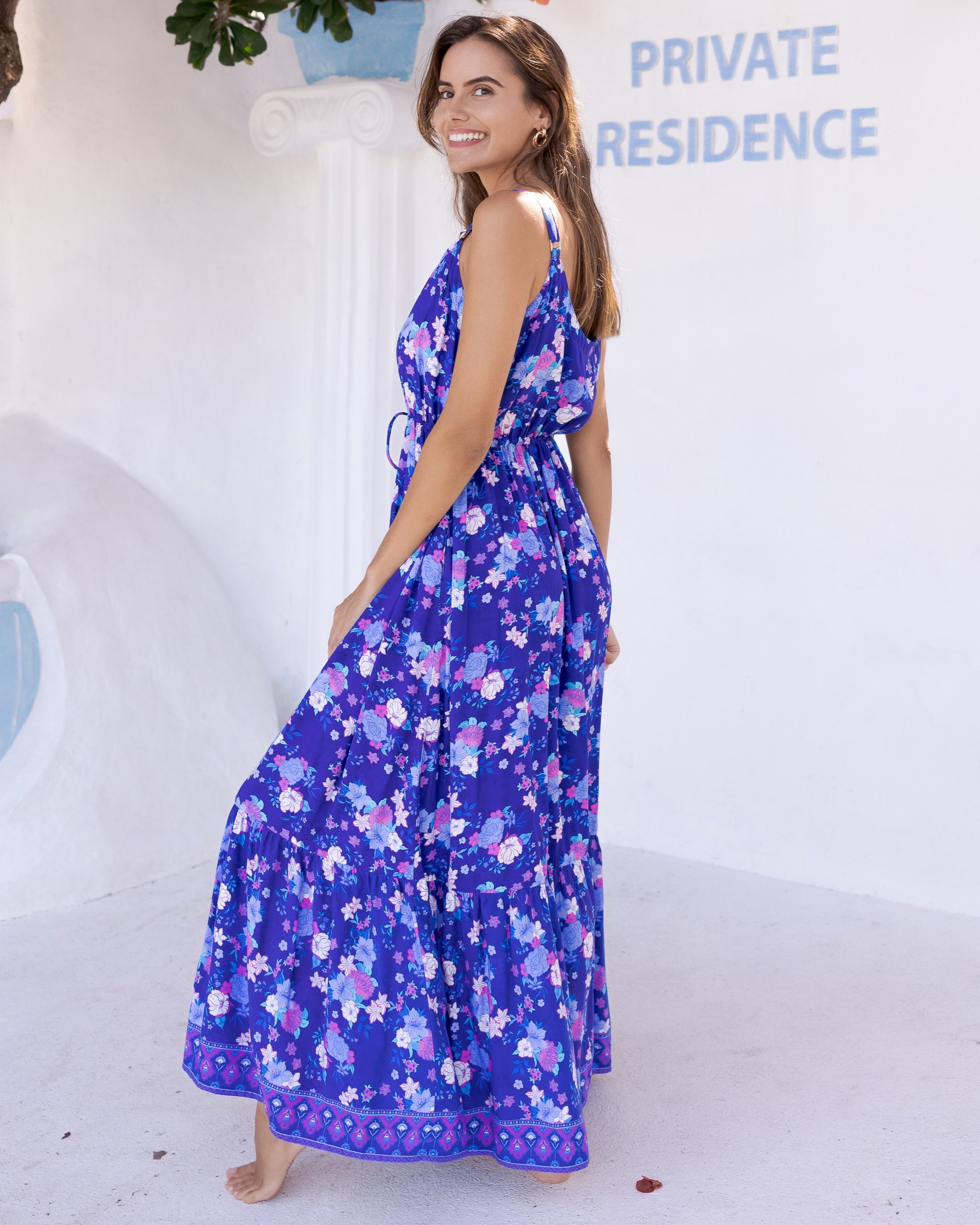 NADIA MAXI DRESS INDIGO BLOOM
