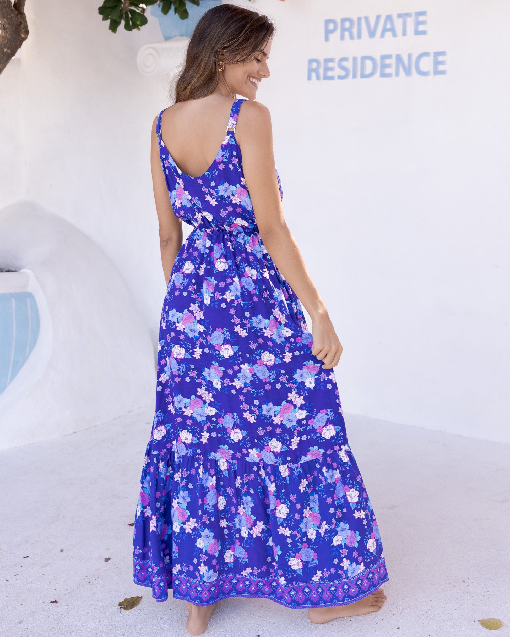 NADIA MAXI DRESS INDIGO BLOOM