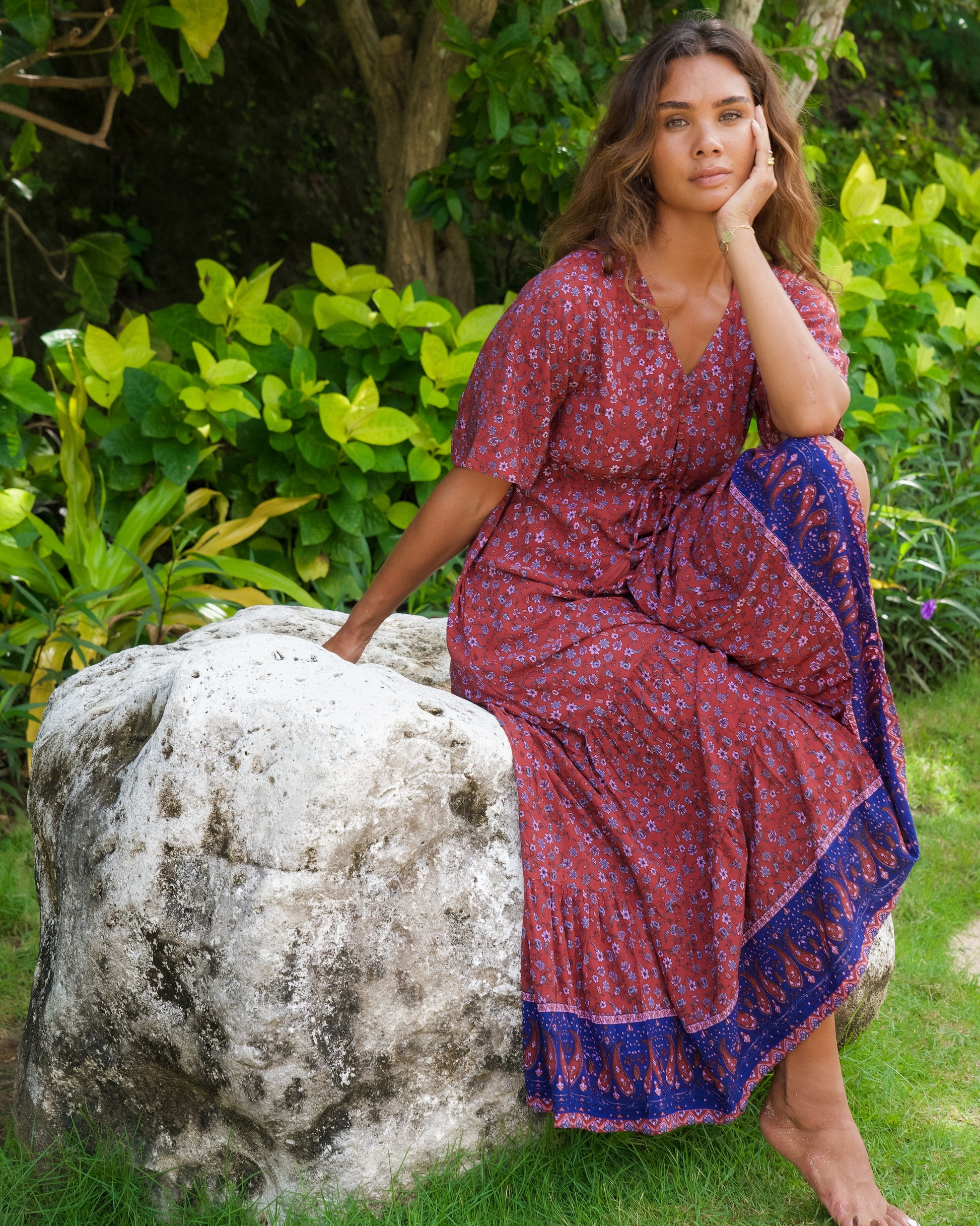 MARA MAXI DRESS RHUBARB
