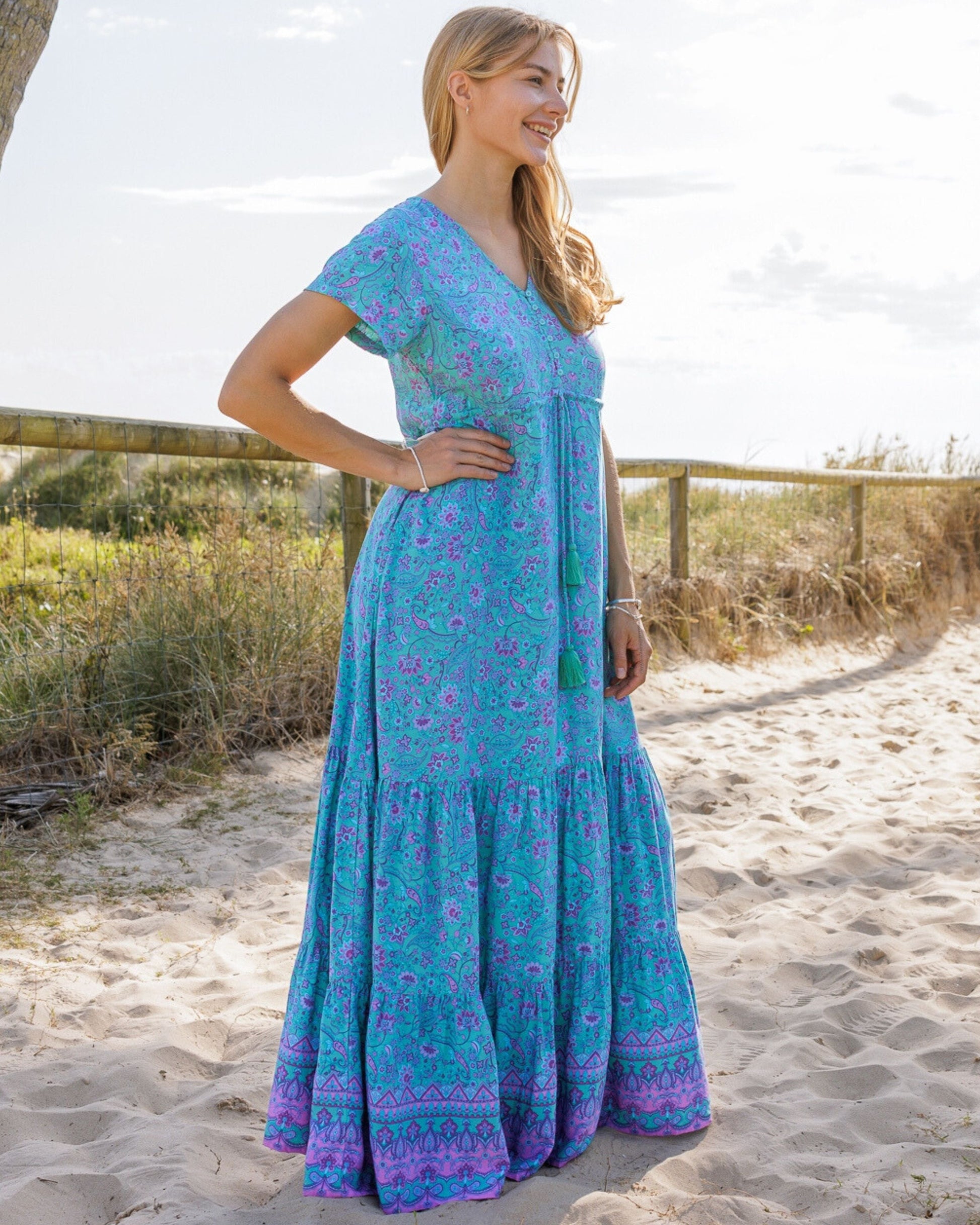 NOLA MAXI DRESS TRANQUILITY