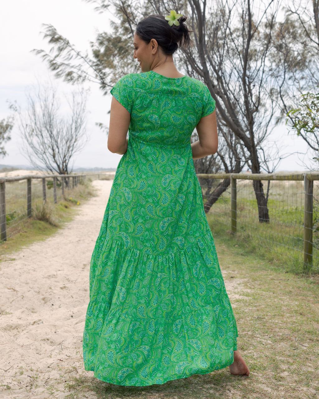 NOLA MAXI DRESS LIME CORDIAL