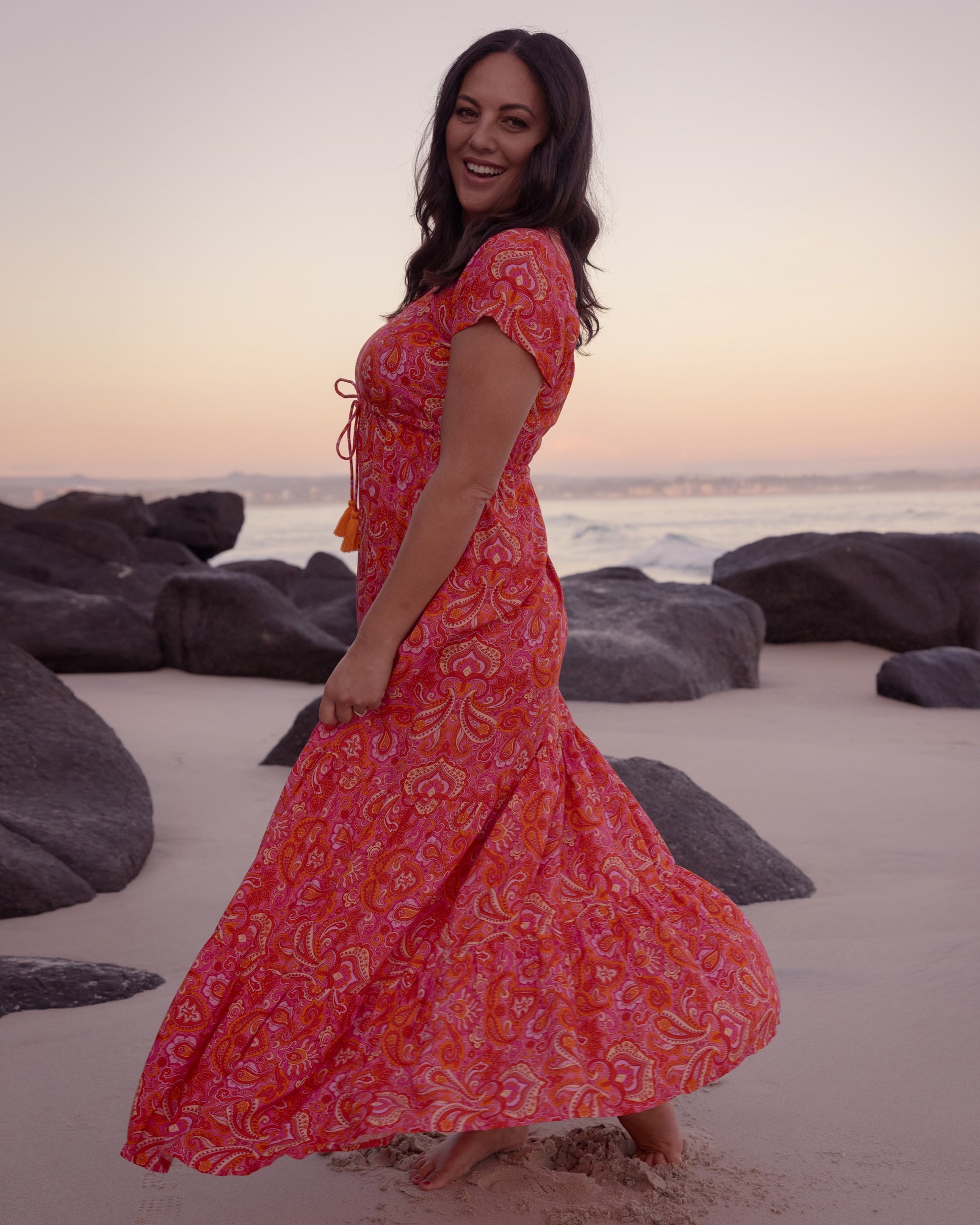 NOLA MAXI DRESS RISING SUN