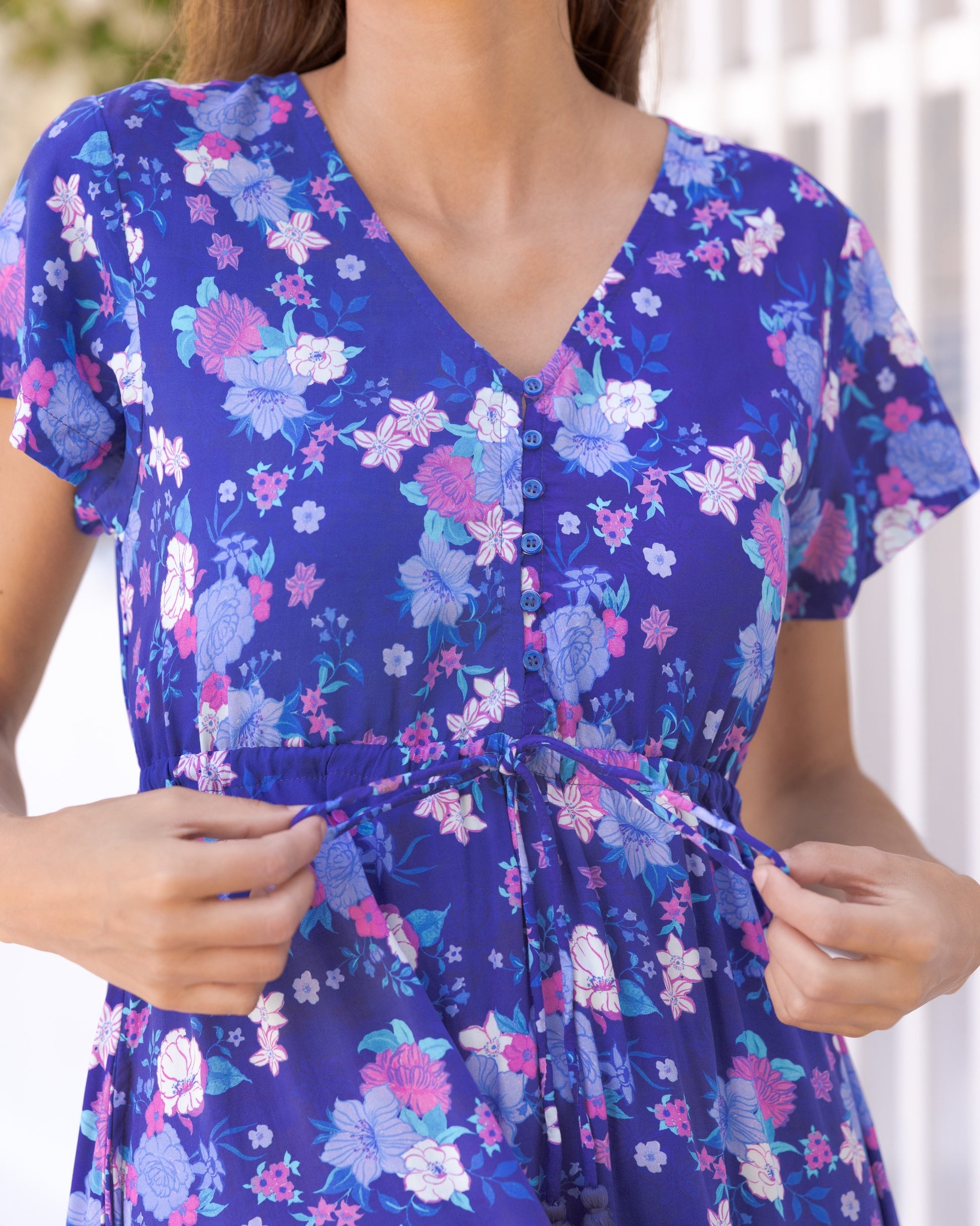 NOLA MAXI DRESS INDIGO BLOOM