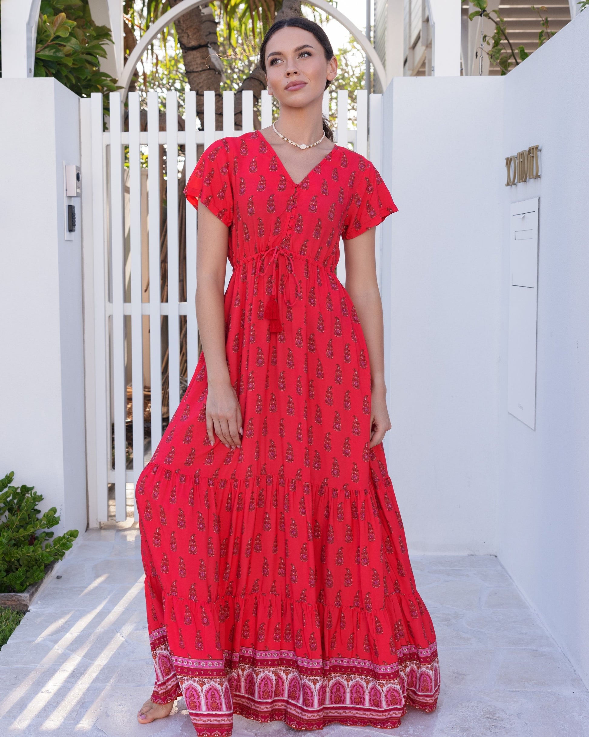 NOLA MAXI DRESS WATERMELON SUGAR