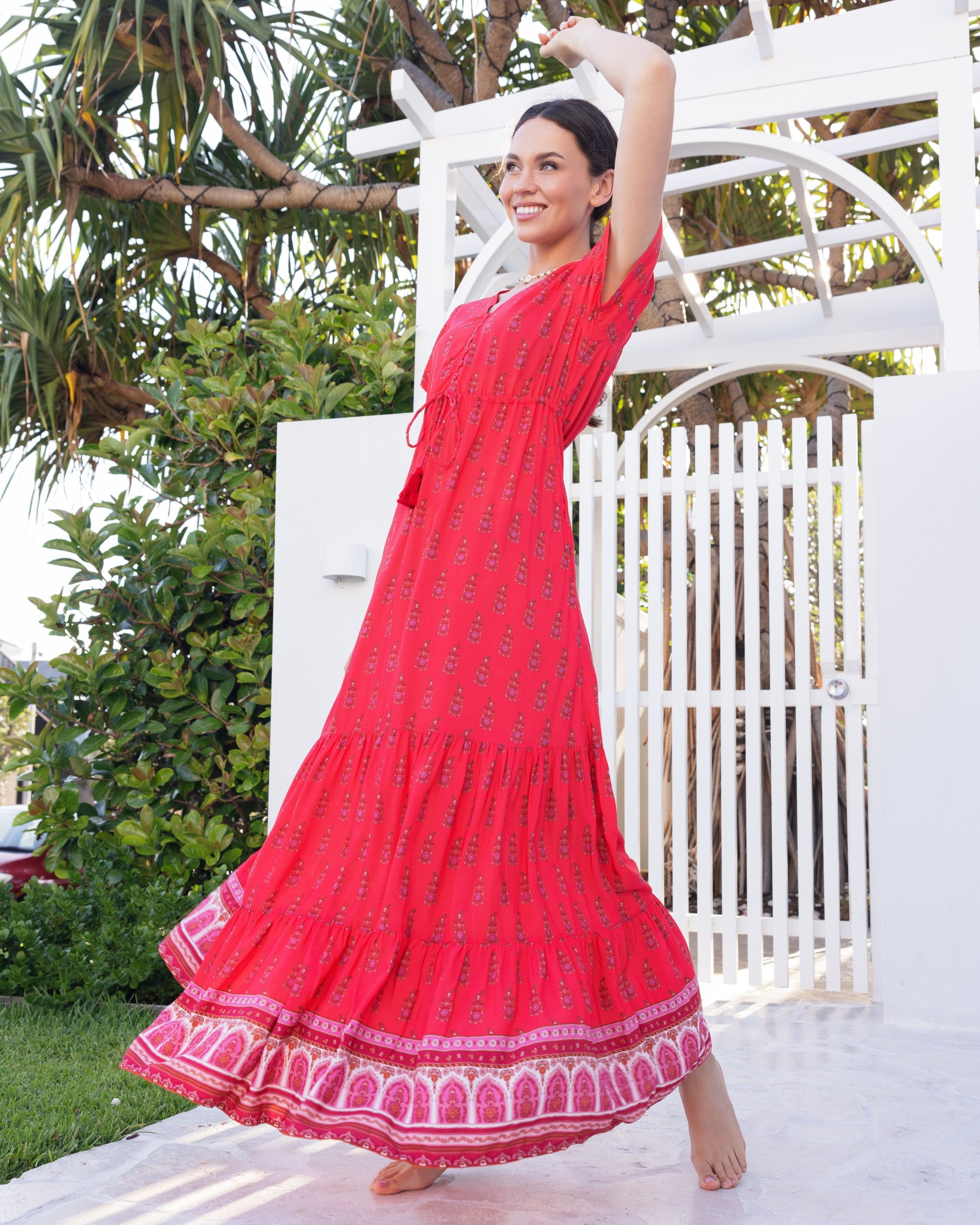 NOLA MAXI DRESS WATERMELON SUGAR