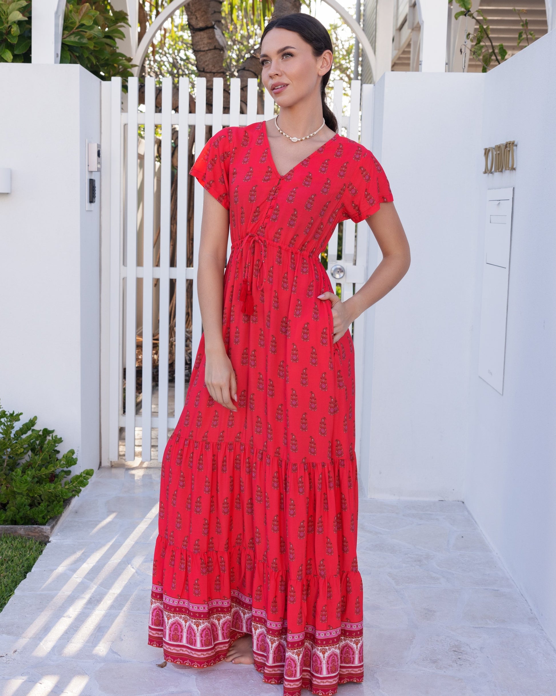 NOLA MAXI DRESS WATERMELON SUGAR