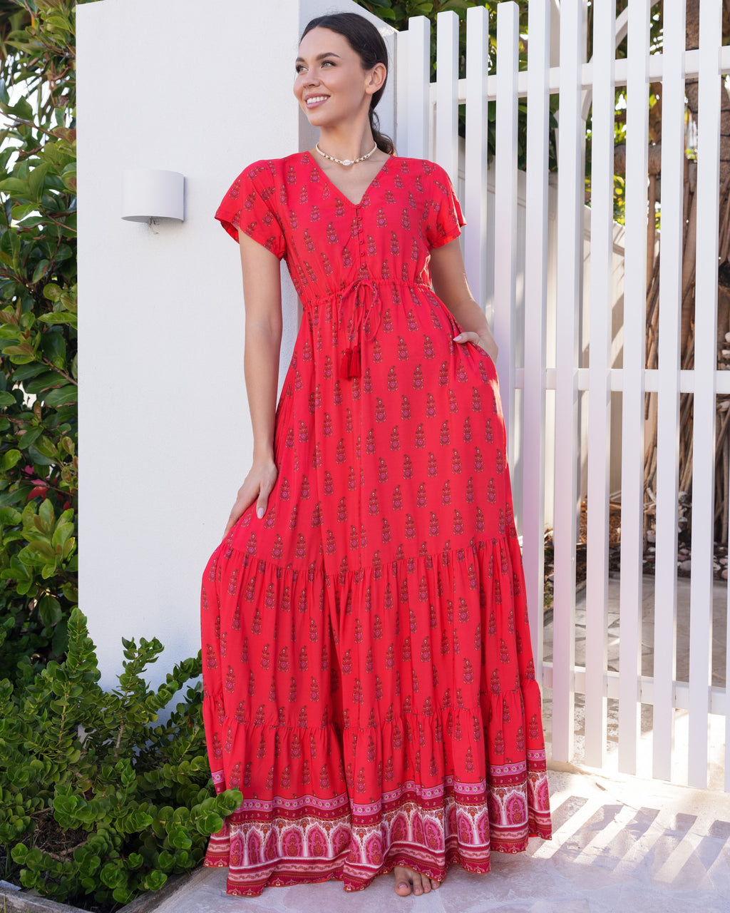 NOLA MAXI DRESS WATERMELON SUGAR