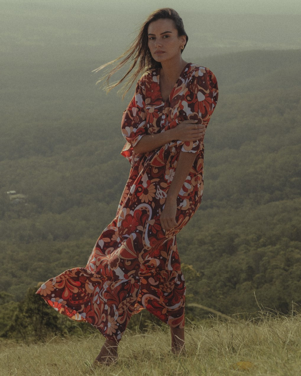 ROSA MAXI DRESS CARAMELLO