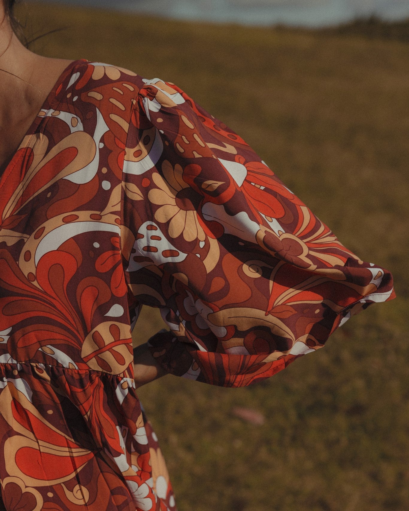 ROSA MAXI DRESS CARAMELLO