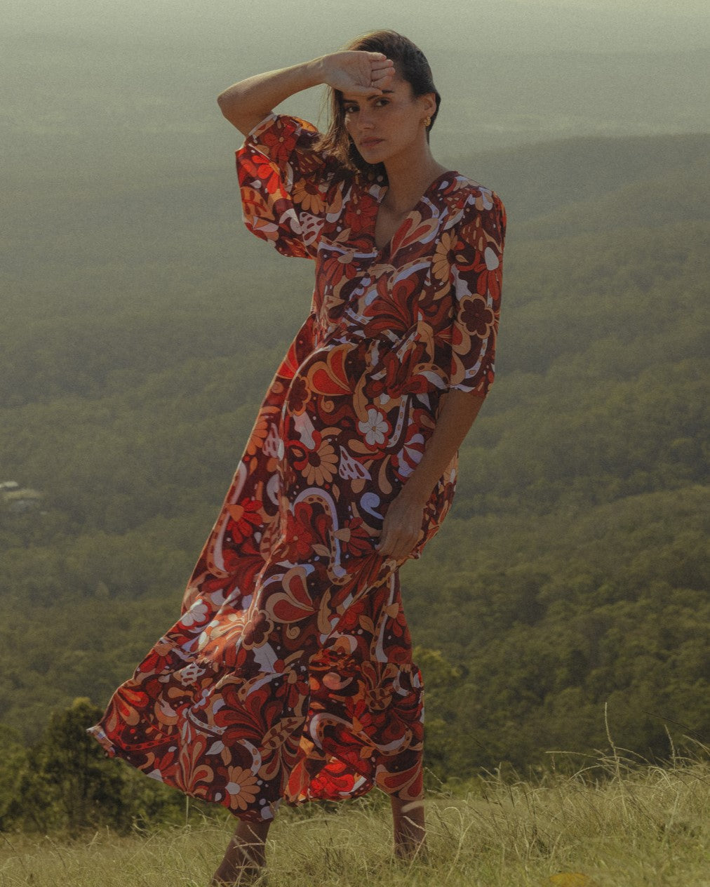 ROSA MAXI DRESS CARAMELLO