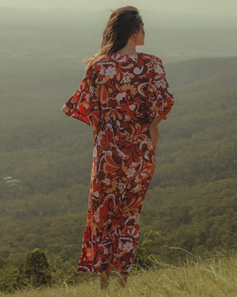 ROSA MAXI DRESS CARAMELLO