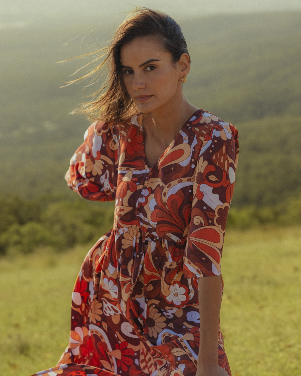 ROSA MAXI DRESS CARAMELLO
