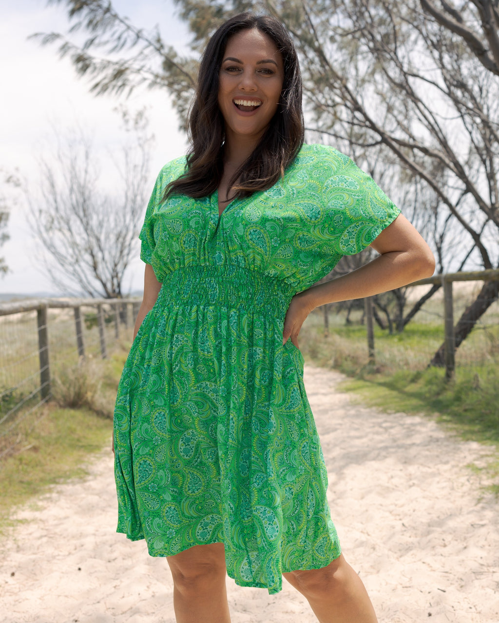 LIA MINI DRESS LIME CORDIAL
