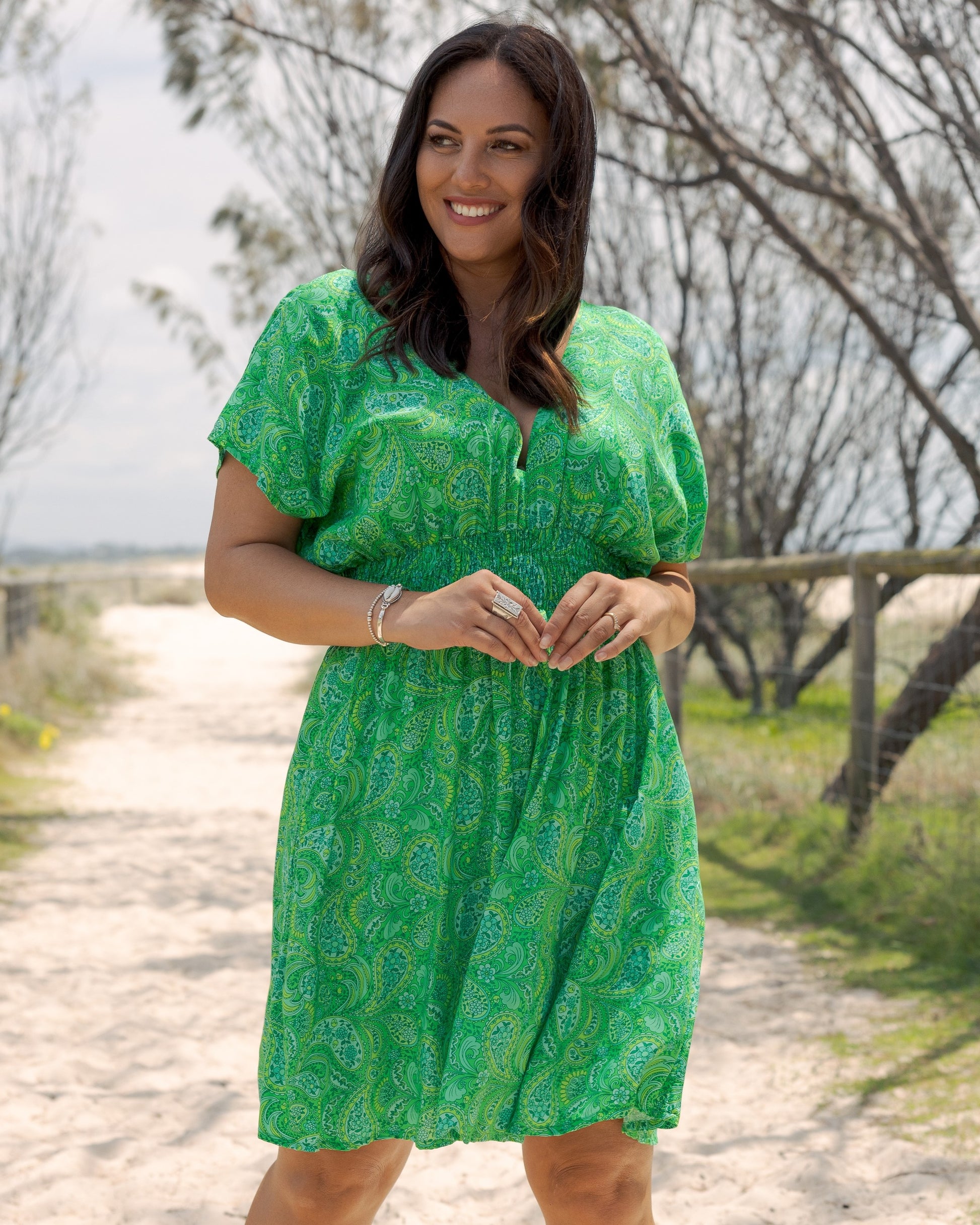 LIA MINI DRESS LIME CORDIAL