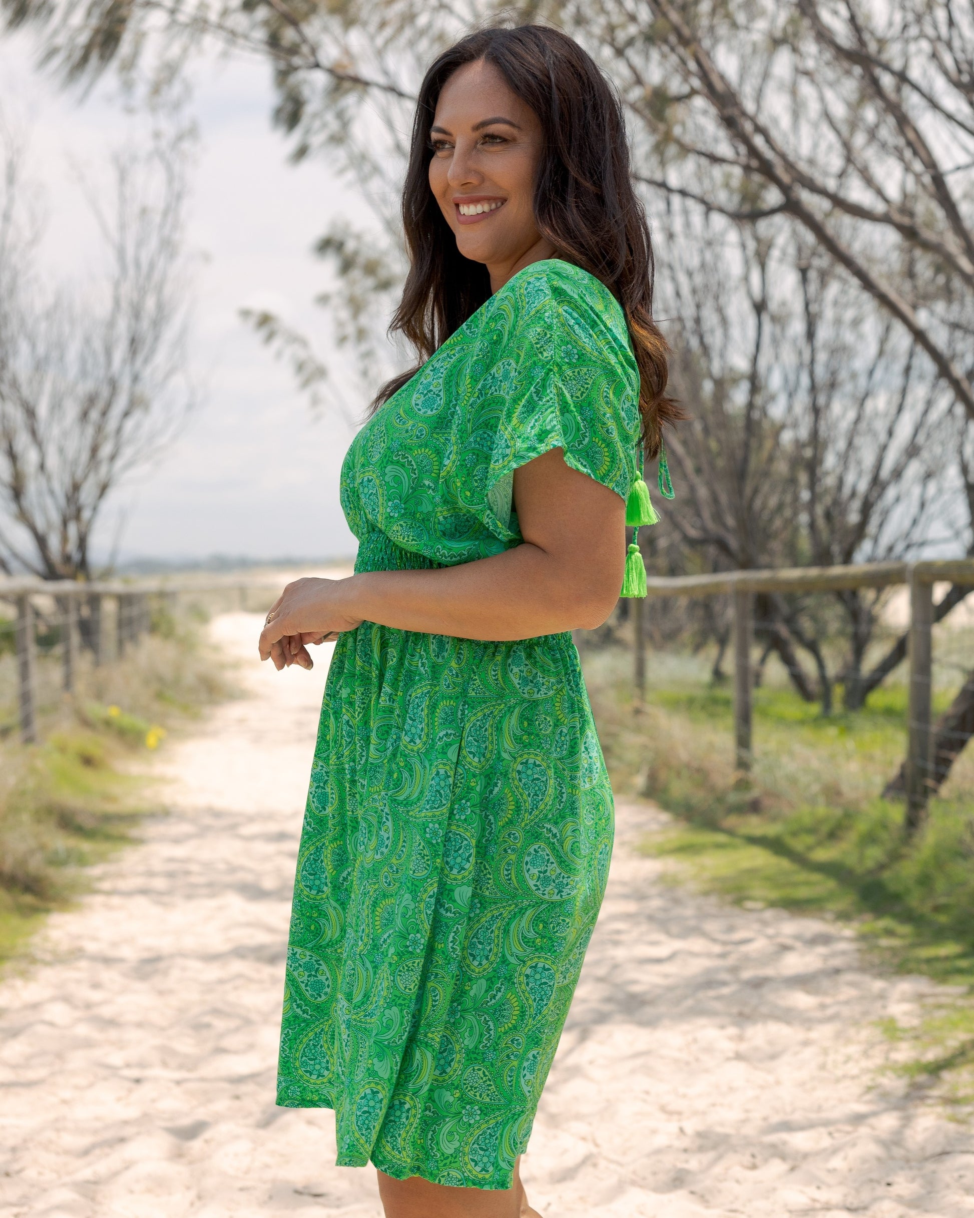 LIA MINI DRESS LIME CORDIAL