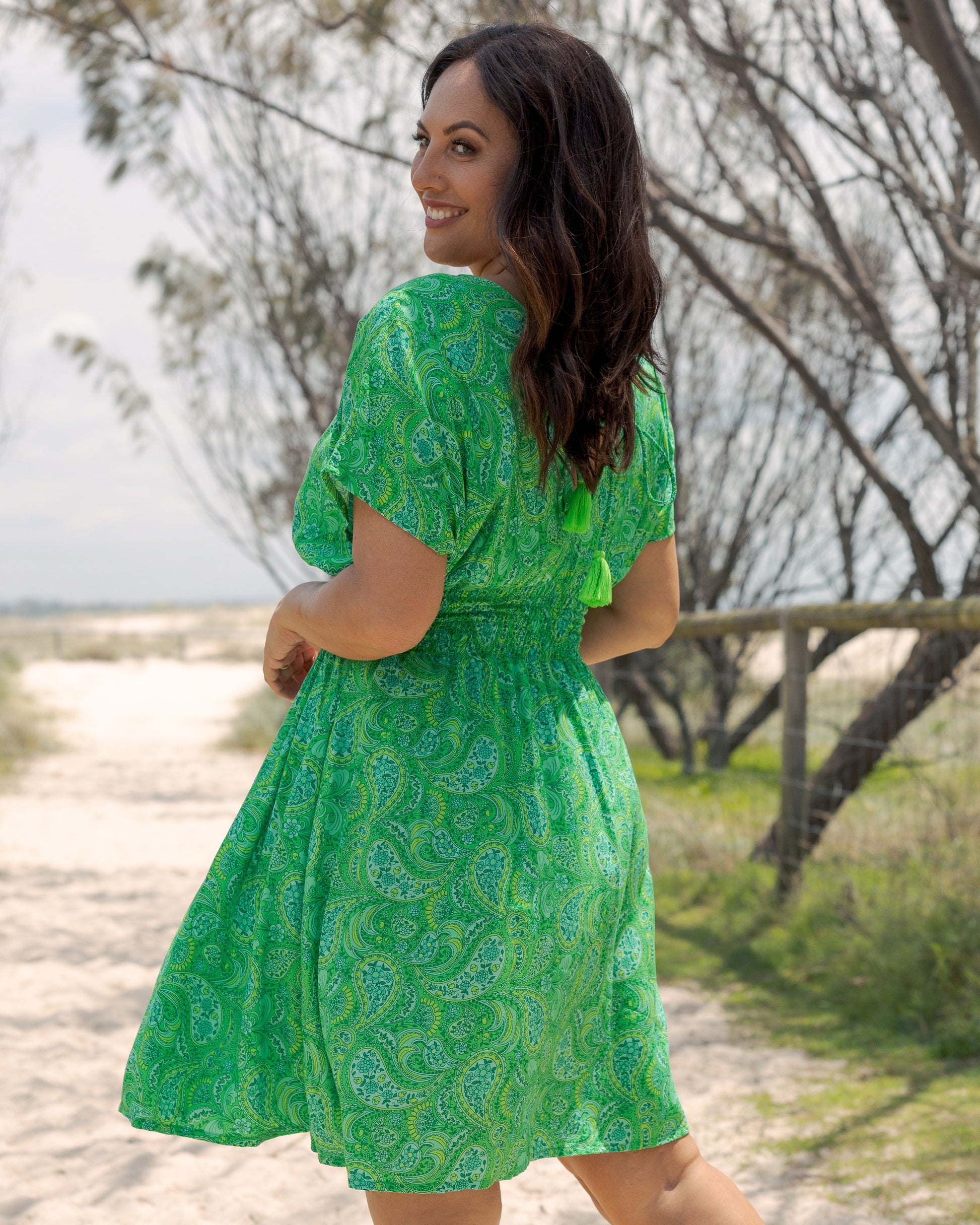 LIA MINI DRESS LIME CORDIAL