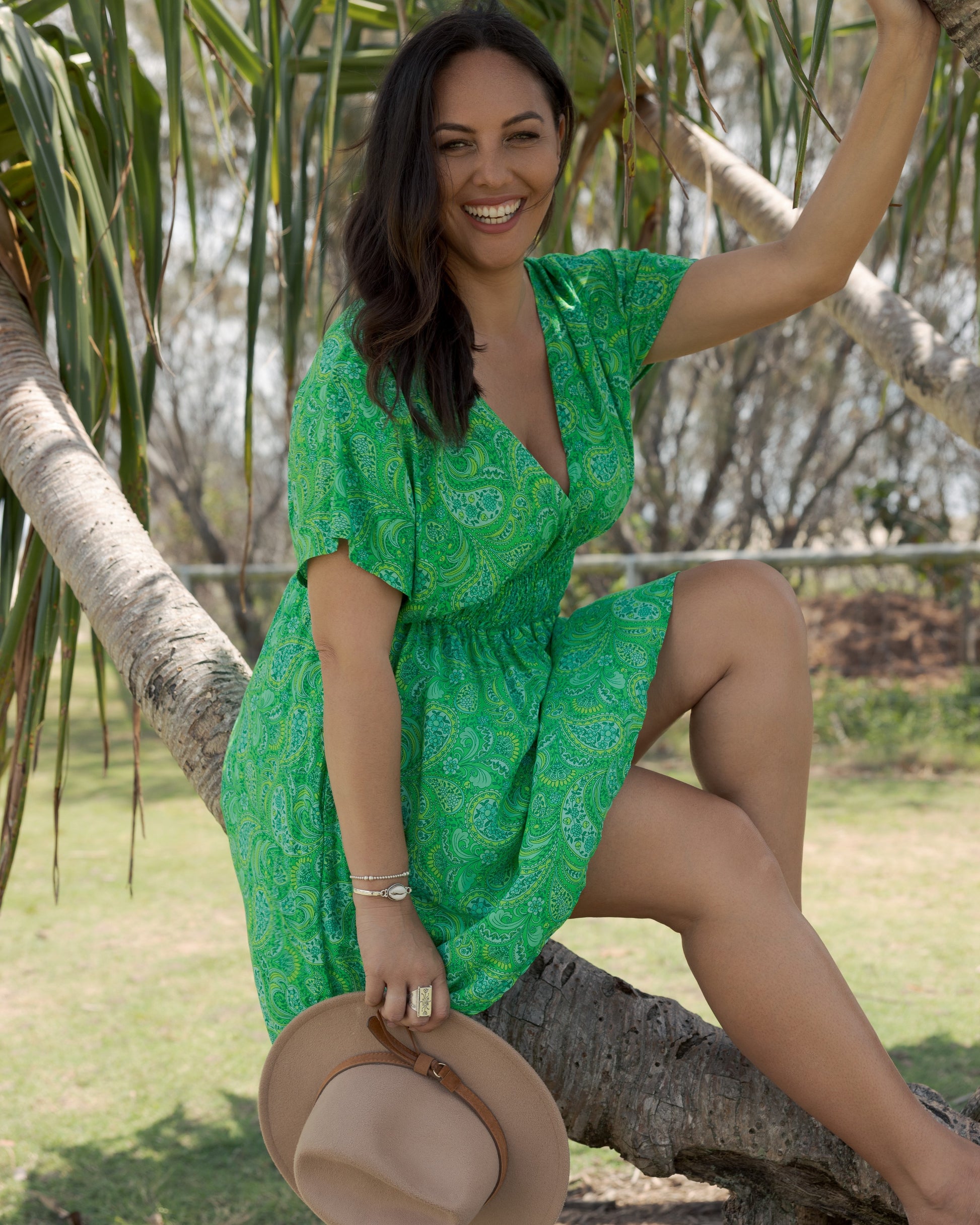 LIA MINI DRESS LIME CORDIAL