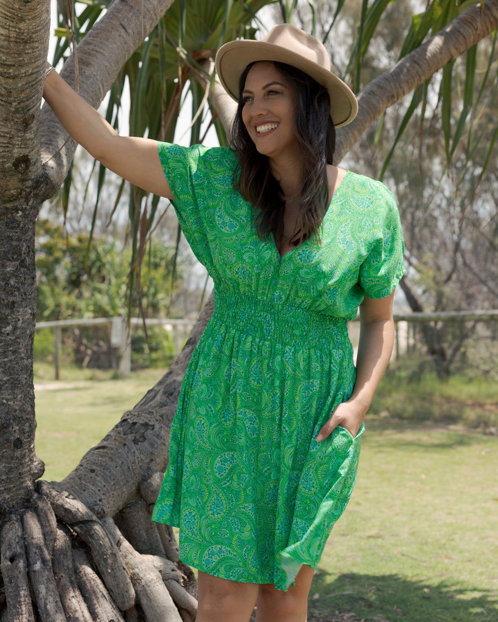 LIA MINI DRESS LIME CORDIAL