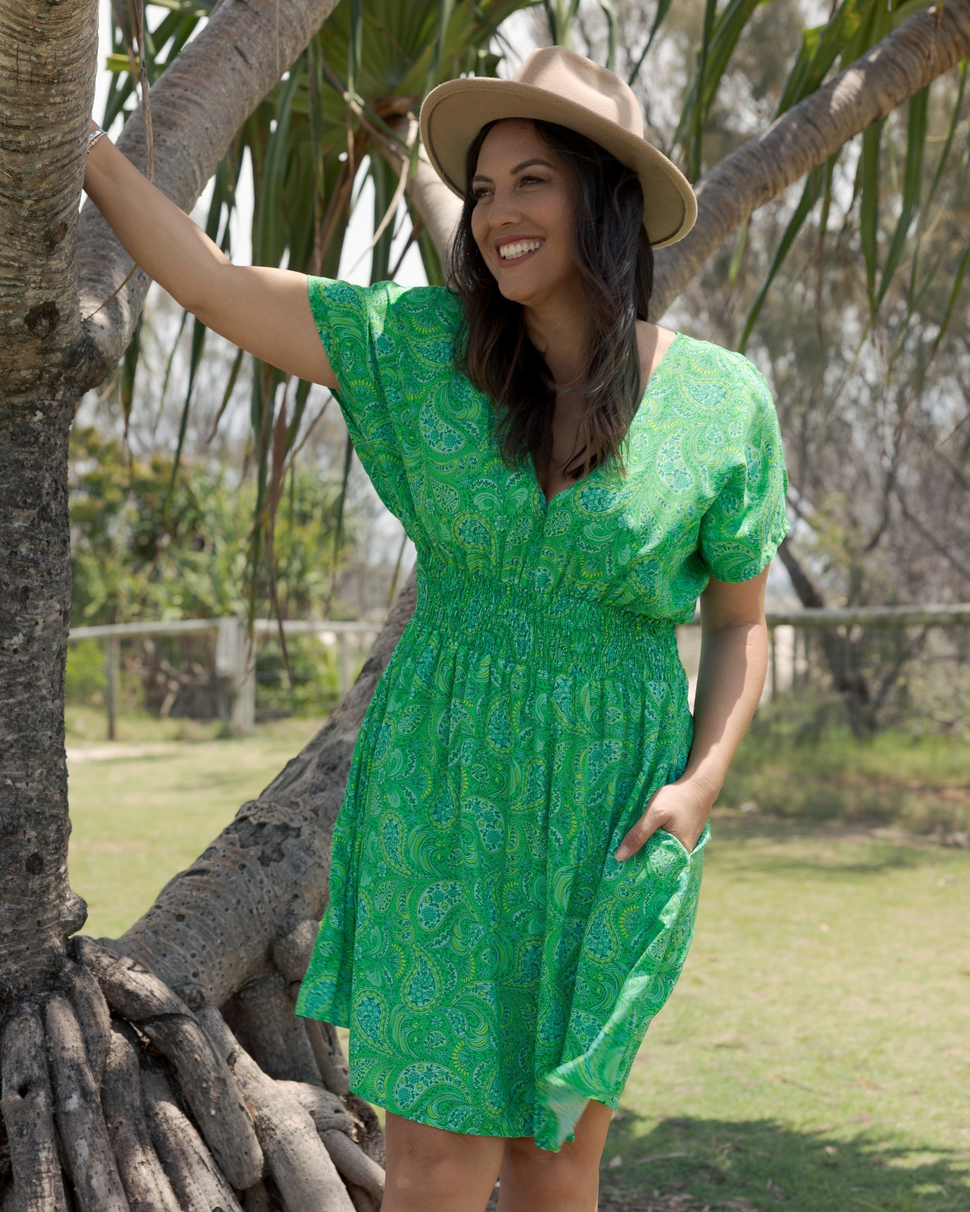 LIA MINI DRESS LIME CORDIAL