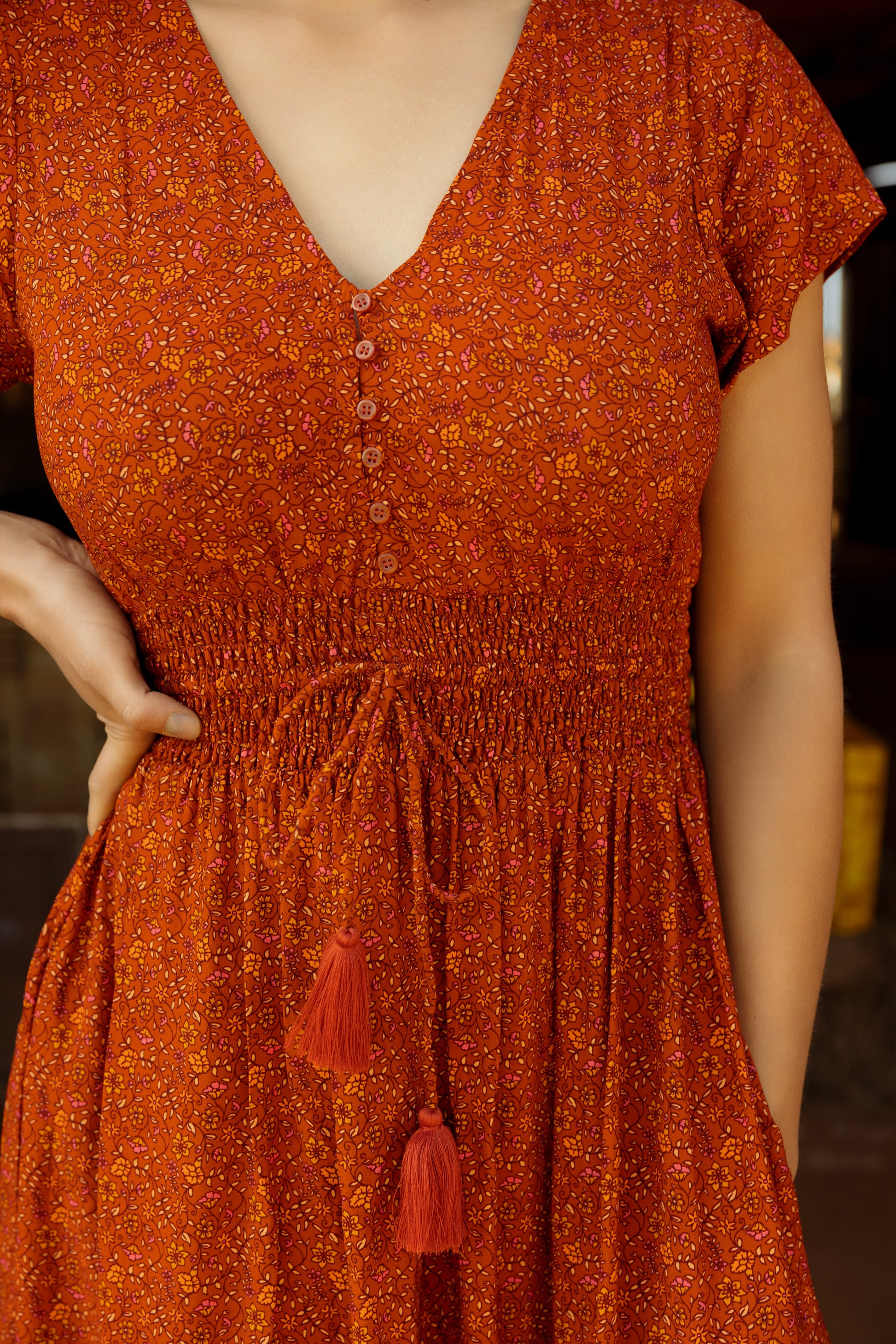 KIARA MAXI DRESS PUMPKIN SPICE