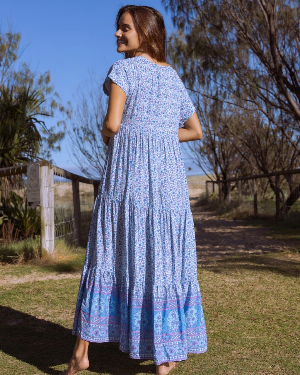 WANDERLUST MAXI DRESS AZURE