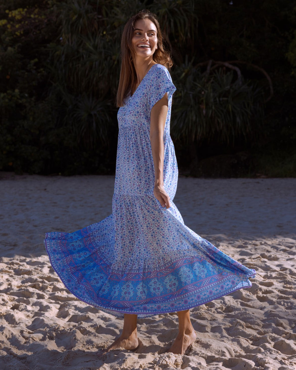 WANDERLUST MAXI DRESS AZURE