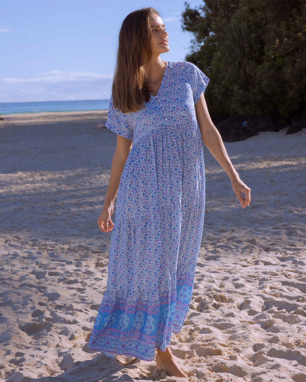 WANDERLUST MAXI DRESS AZURE