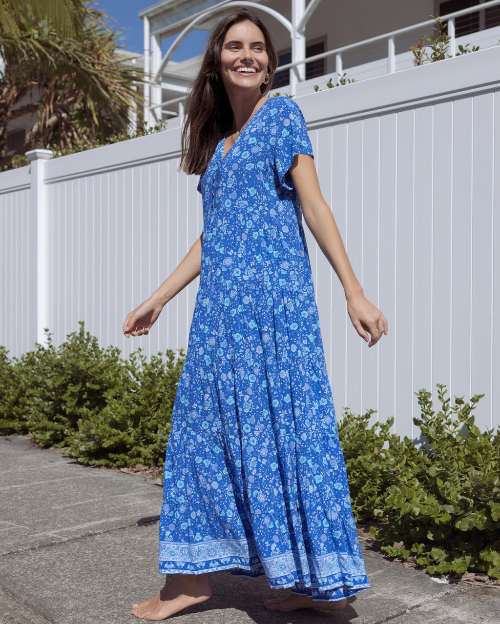 WANDERLUST MAXI DRESS BLUE LAGOON