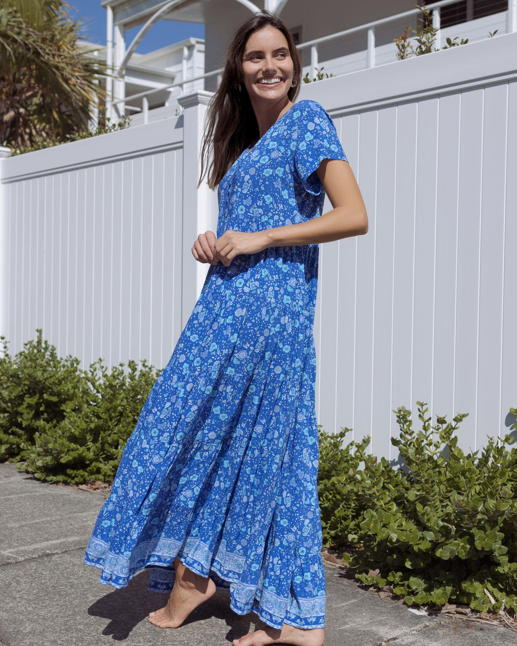 WANDERLUST MAXI DRESS BLUE LAGOON
