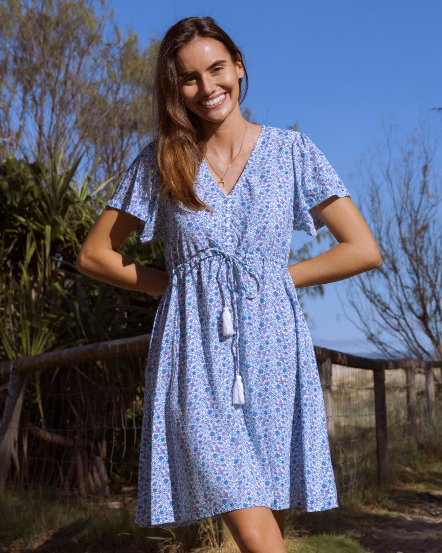 SKYLAR MINI DRESS AZURE