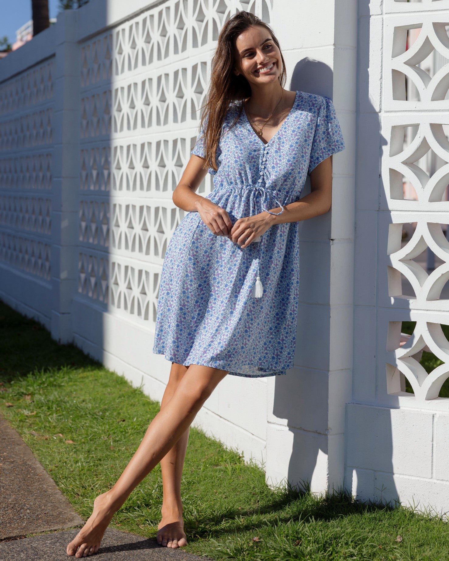 SKYLAR MINI DRESS AZURE