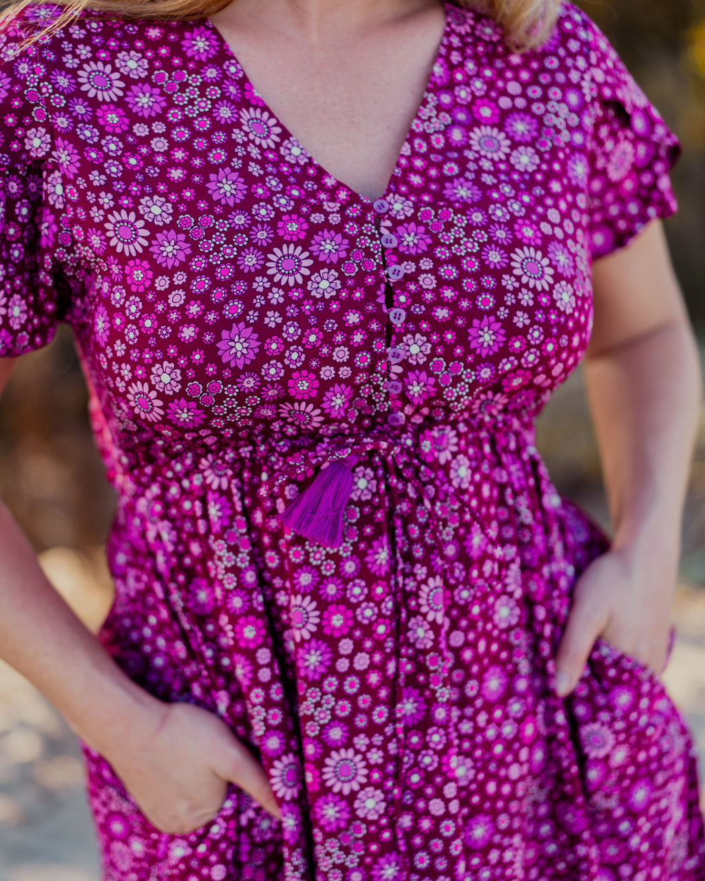 SIA MAXI DRESS BOYSENBERRY