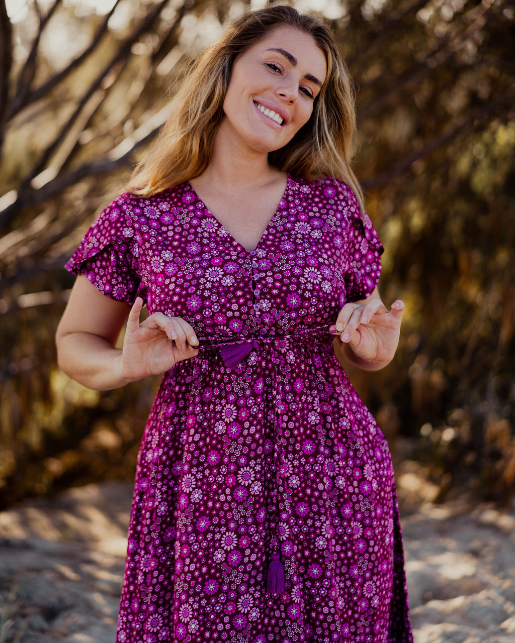 SIA MAXI DRESS BOYSENBERRY